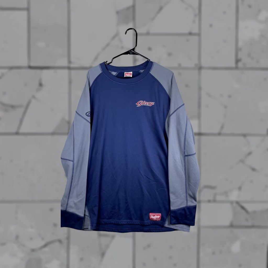 Vintage Rawlings Glory Shirt Mens XL Blue Gray Long Sleeve Raglan Jersey Top Size US XL / EU 56 / 4 - 1 Thumbnail