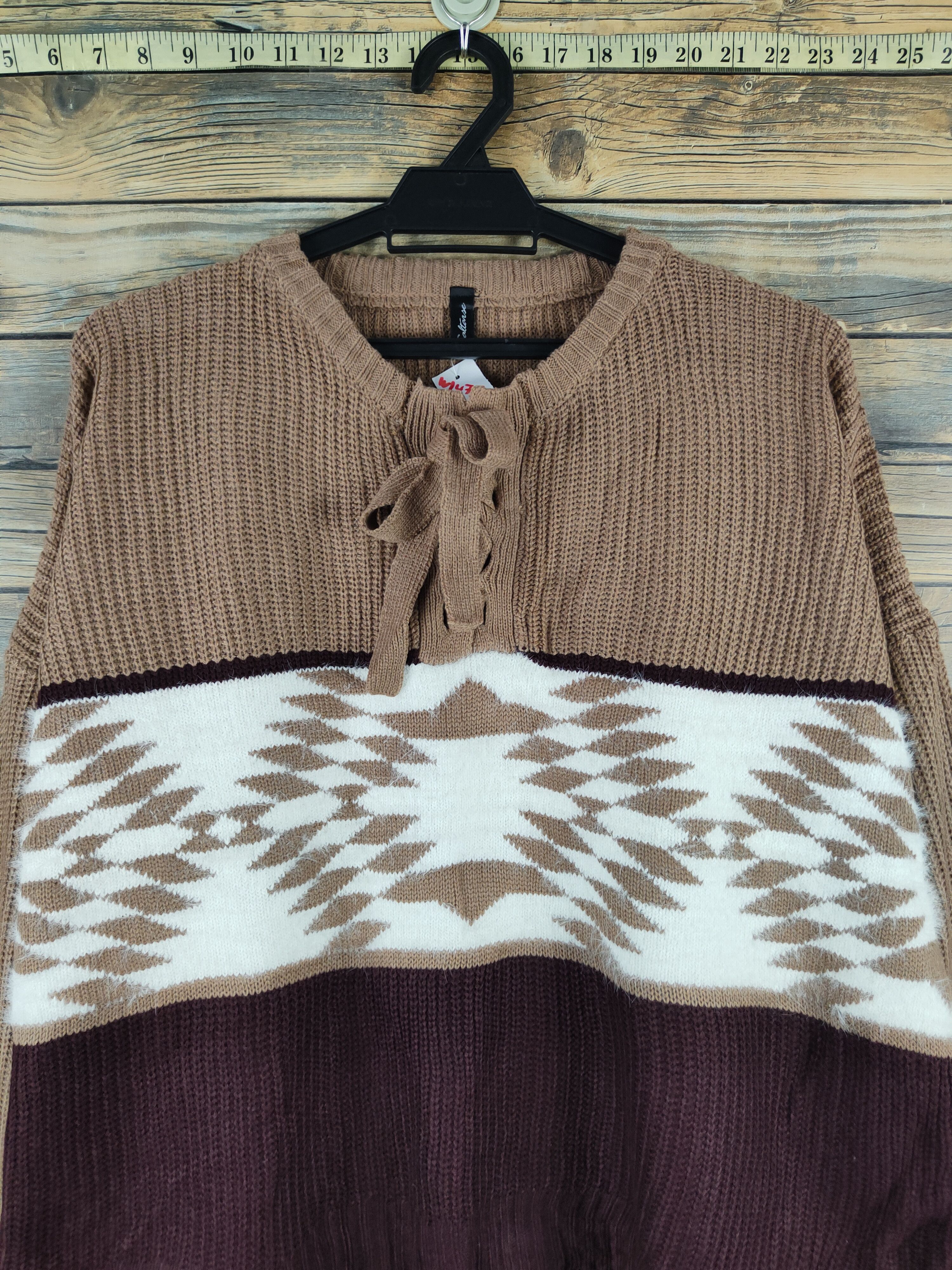 Vintage Saltanse Brown Knitwear sweatshirt baggie #W1476 Size M / US 6-8 / IT 42-44 - 2 Thumbnail