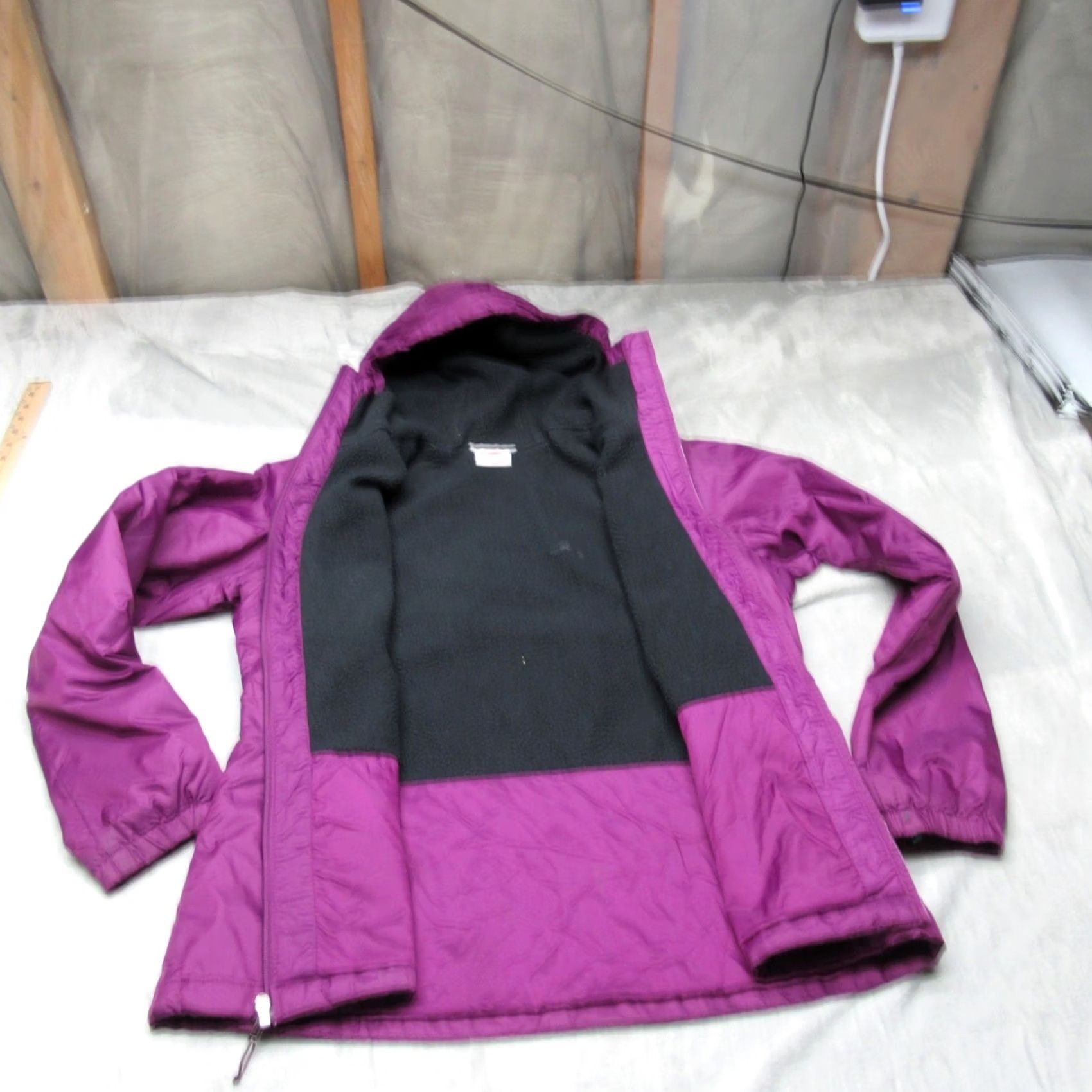 Rains Columbia Jacket Women Large Purple Insulated Switchback Sherpa FullZip Wind Rain Size L / US 10 / IT 46 - 3 Thumbnail