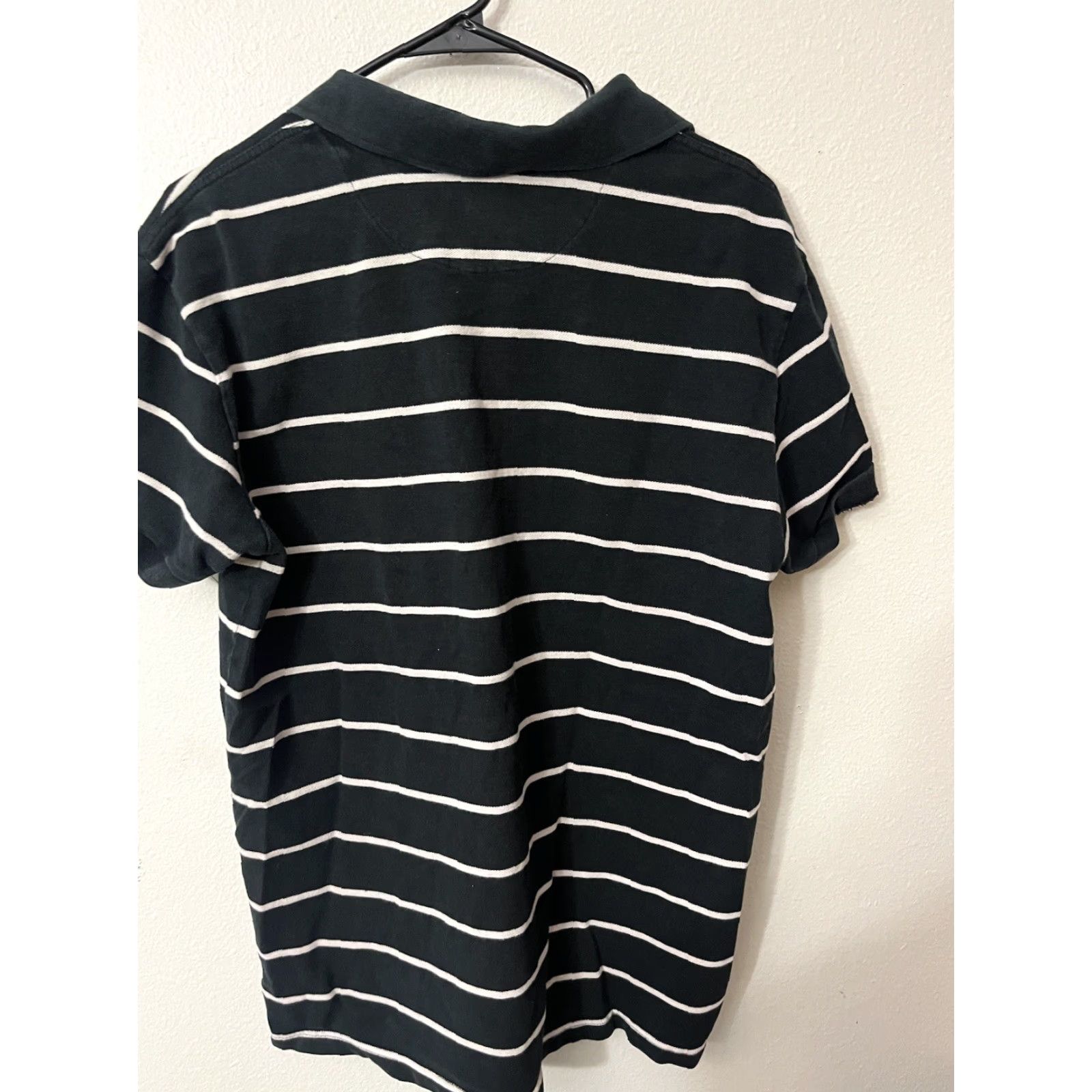 Gap GAP Polo Shirt Men's XL Black White Striped Polo Shirt, 100% Cotton, Classic Logo, Athletic Fit, Short Sleeve, Knit, Button Embroidered Size US XL / EU 56 / 4 - 3 Thumbnail