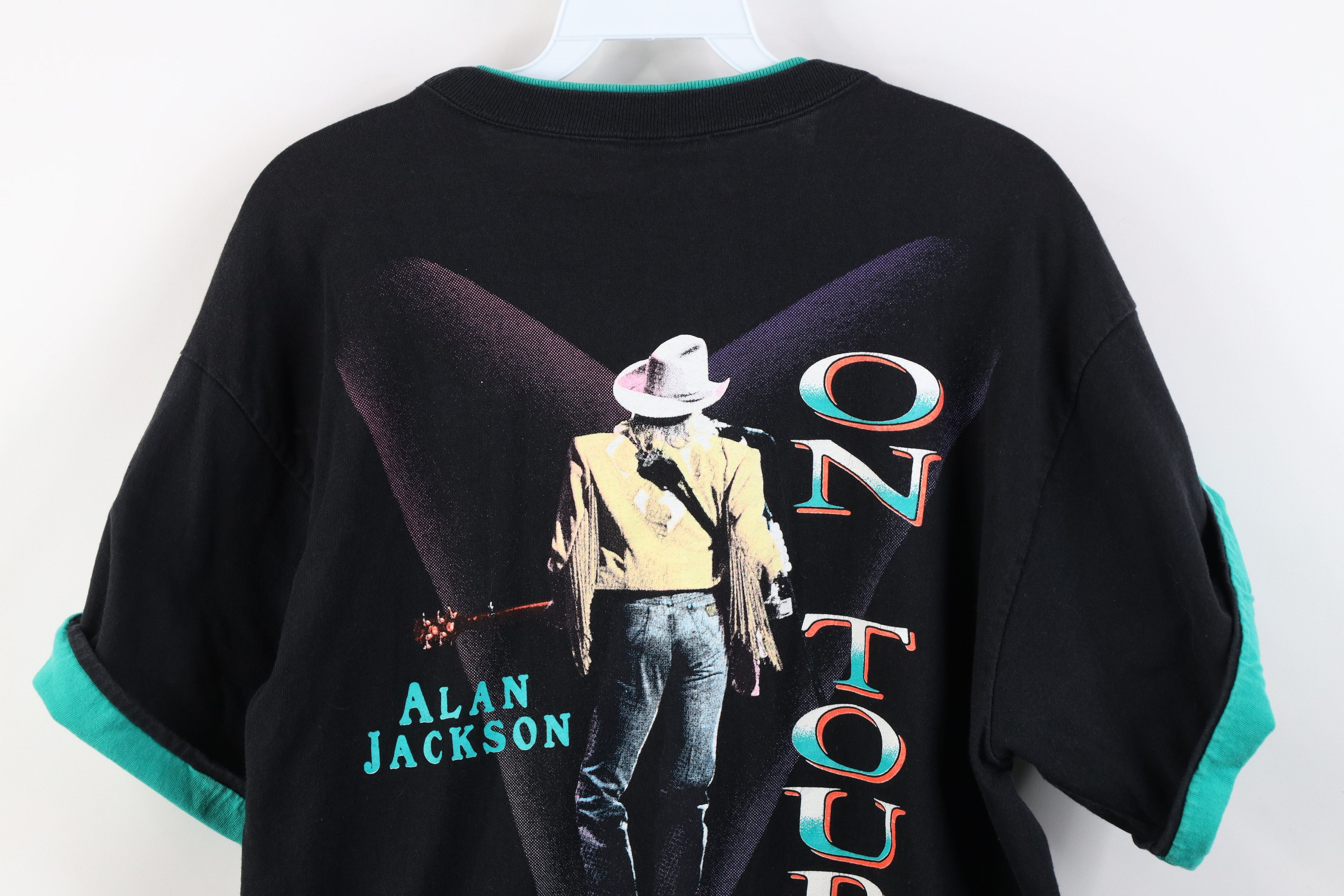 Vintage Vintage 90s On Tour Alan Jackson Country Band T-Shirt USA Size L / US 10 / IT 46 - 16 Thumbnail