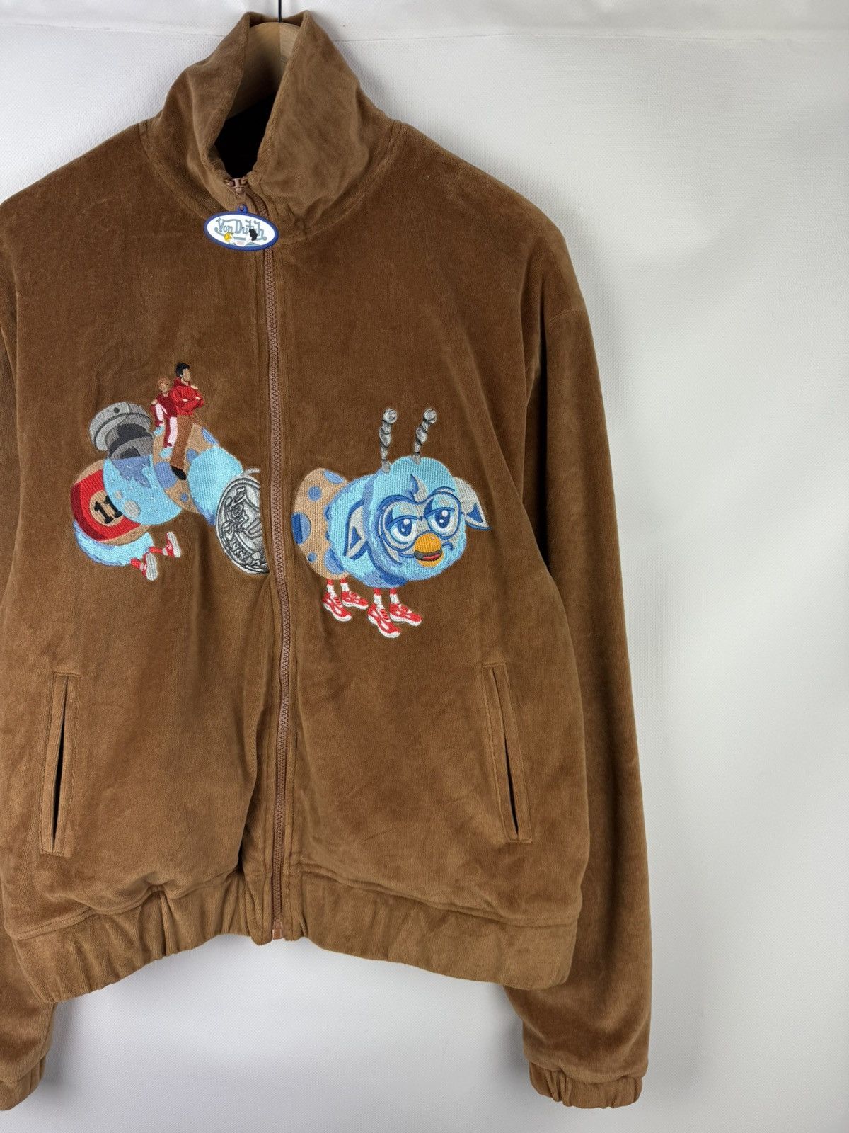 Von Dutch Von Dutch Men’s Velour Y2K Embroidered Track Top Jacket Size US S / EU 44-46 / 1 - 3 Thumbnail