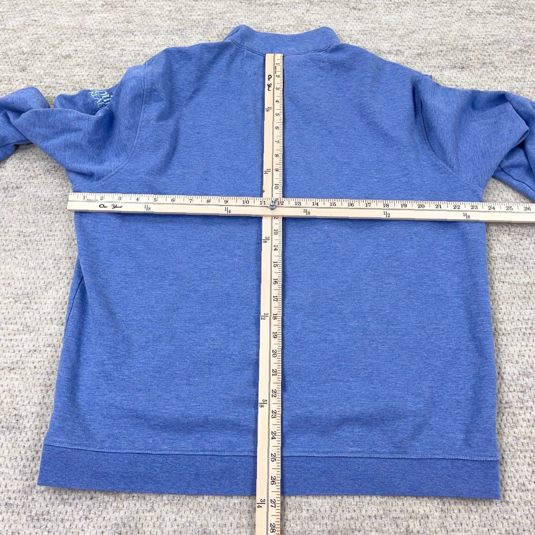 johnnie-O Jonnie-O Sweater Men XL Light Blue Pullover Quarter Zip Sweatshirt Golf Cotton Shirt Size US XL / EU 56 / 4 - 7 Thumbnail