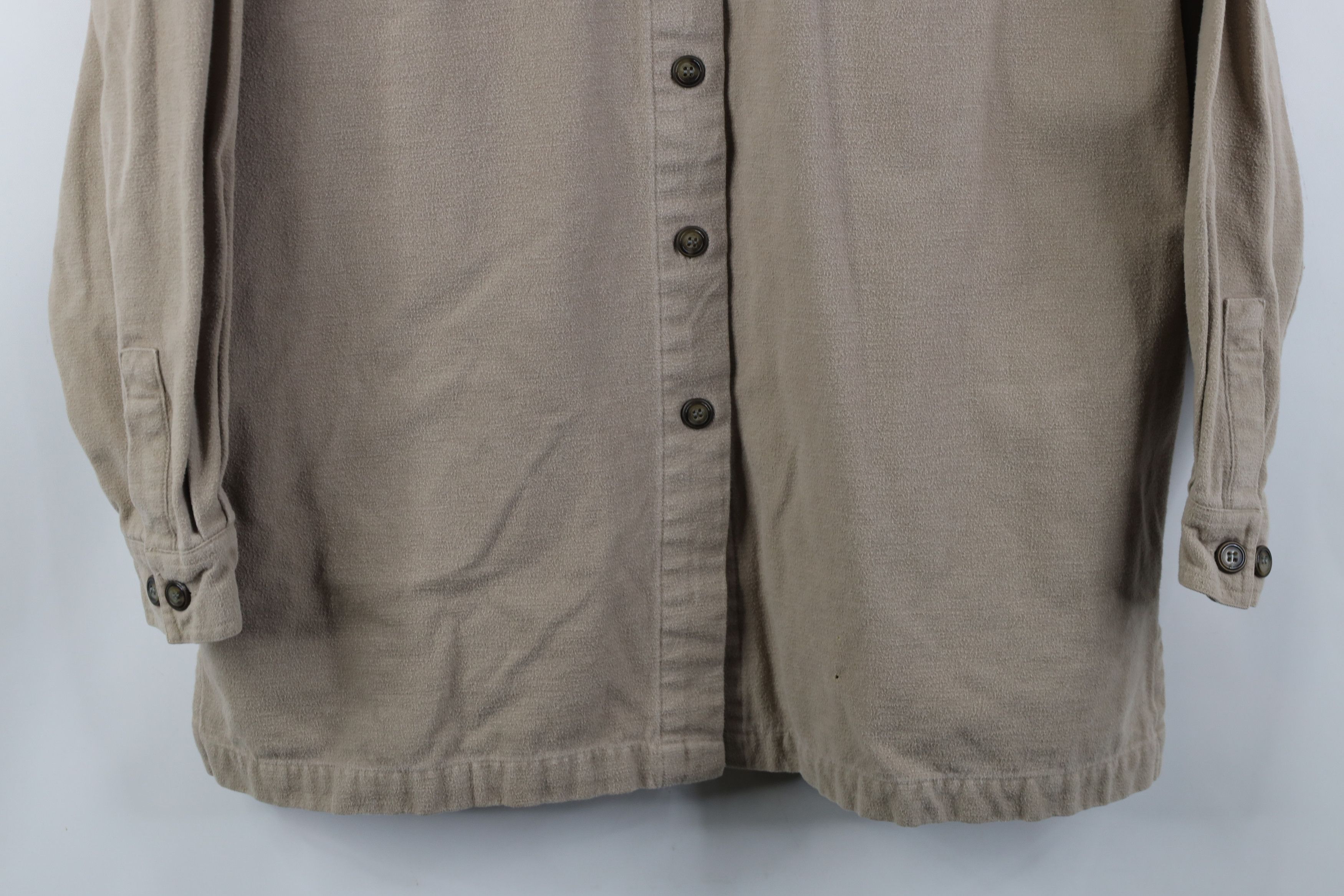 Vintage Vintage 90s Streetwear Chamois Cloth Button Shirt Size L / US 10 / IT 46 - 3 Thumbnail