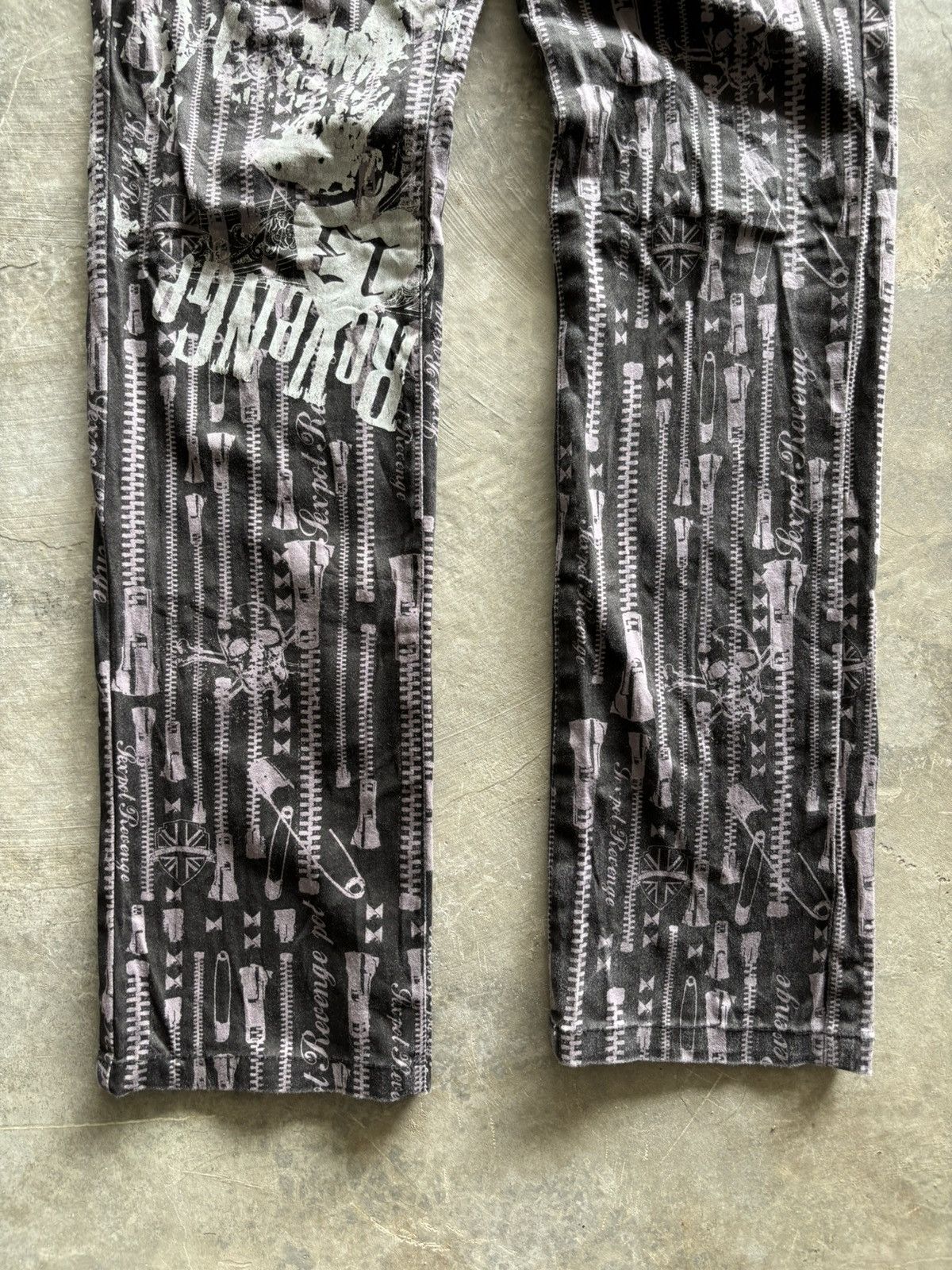 Sex Pot ReVeNGe y2k sex pot revenge punk gothic overprint pant skull anarchy Size US 28 / EU 44 - 13 Thumbnail