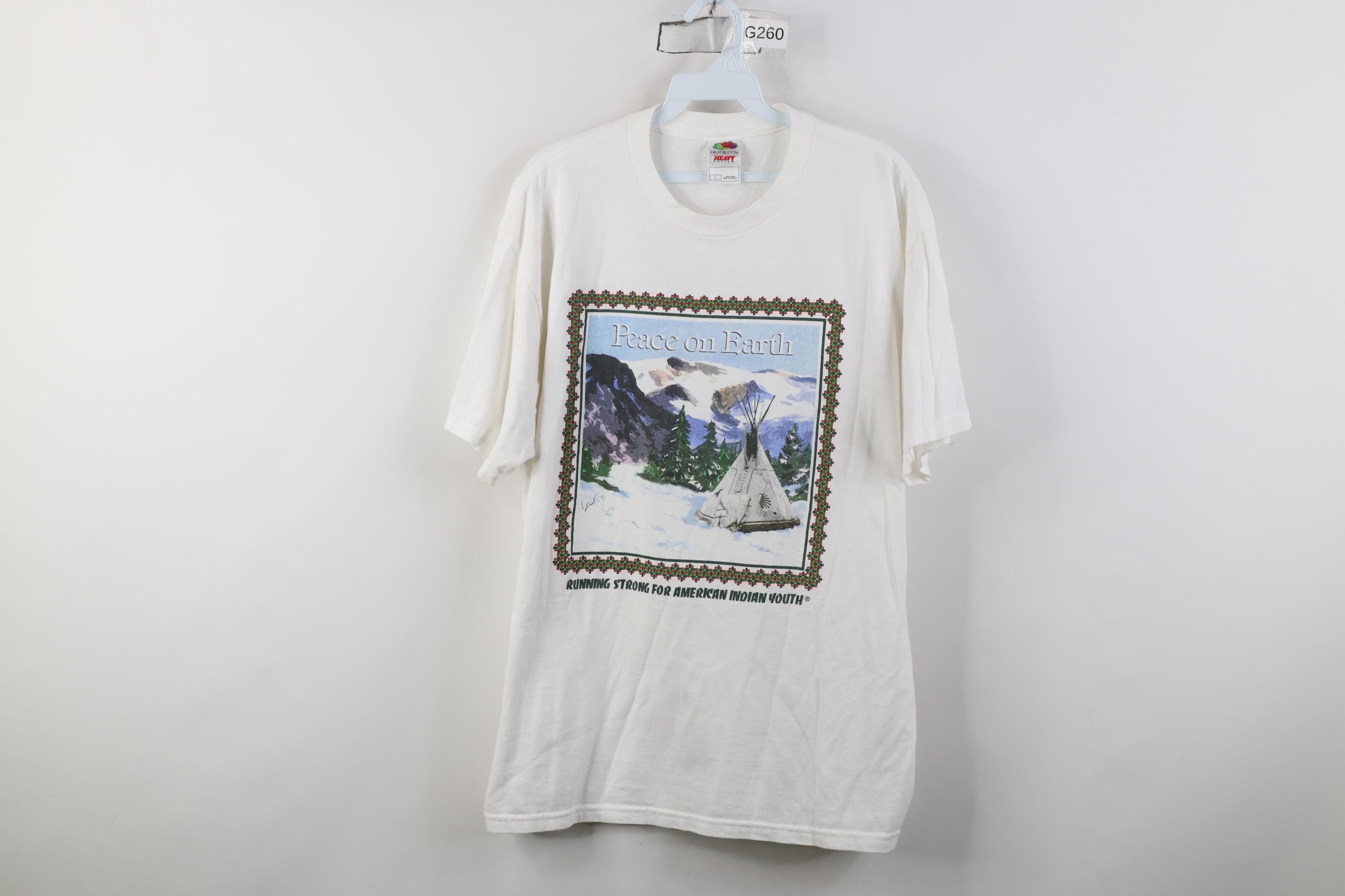 Vintage Vintage 90s Y2K On Earth American Indian Youth Camp T-Shirt Size US L / EU 52-54 / 3 - 1 Thumbnail