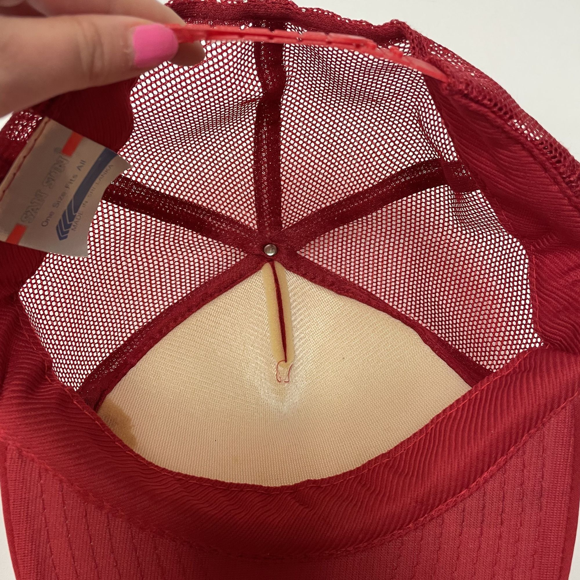 Other NOS 80's New Vtg San Sun ROUGHNECK Red Mesh TRUCKER Hat Size ONE SIZE - 6 Thumbnail