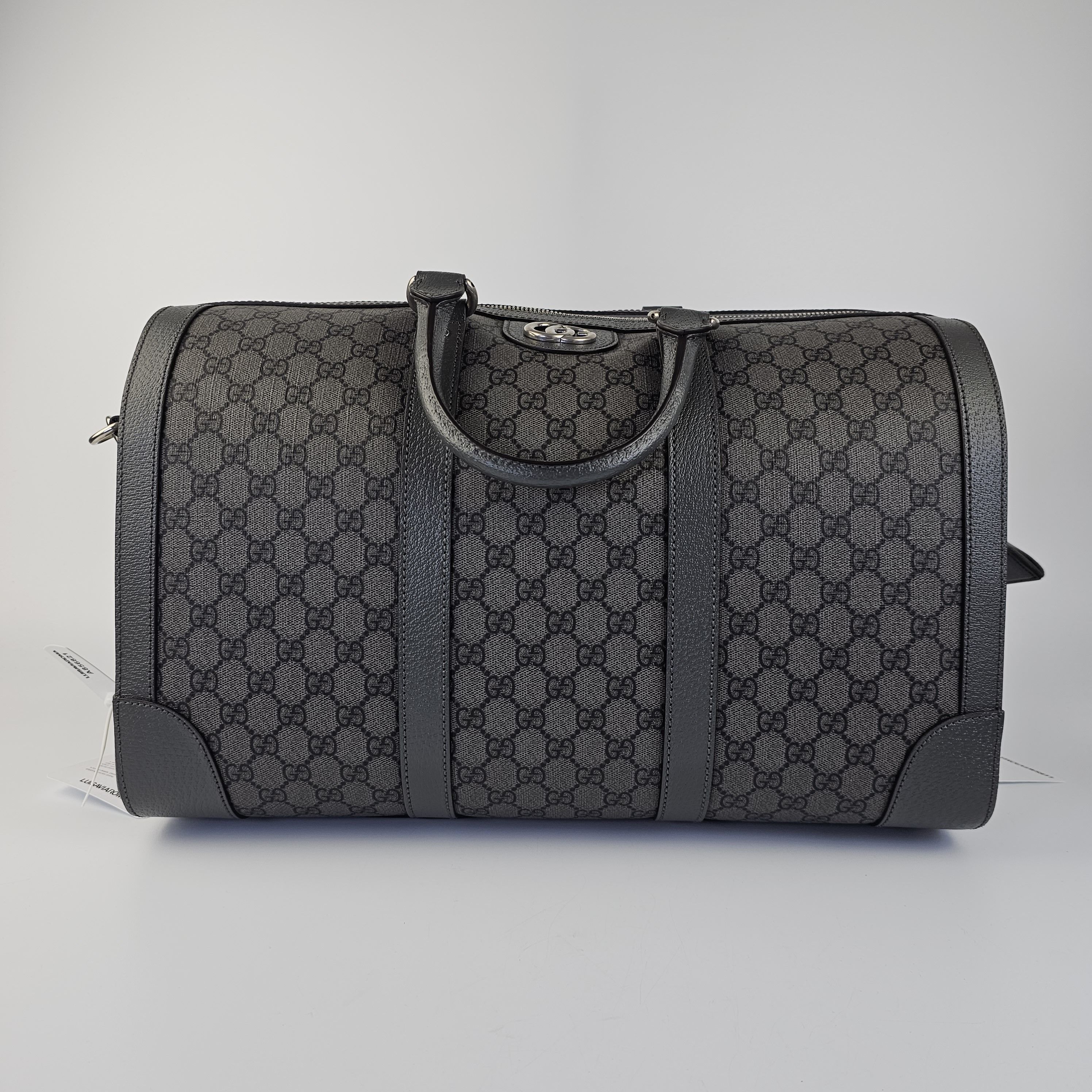 Gucci Gucci Ophidia Medium $2750 Grey/Black Duffle Bag New Size ONE SIZE - 5 Thumbnail