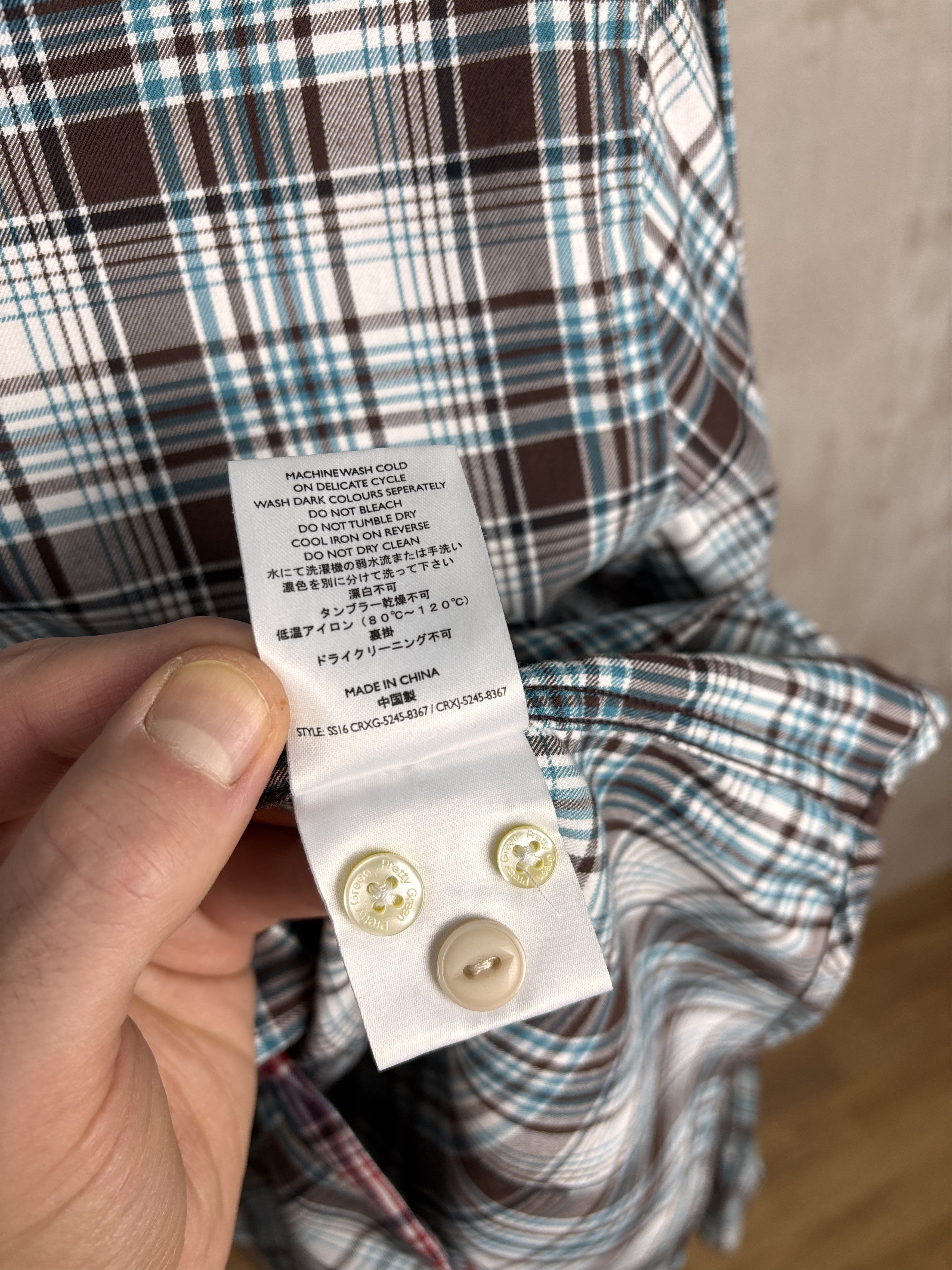 Pretty Green Pretty Green Check Long Sleeve Shirt Button Down Size US L / EU 52-54 / 3 - 15 Thumbnail