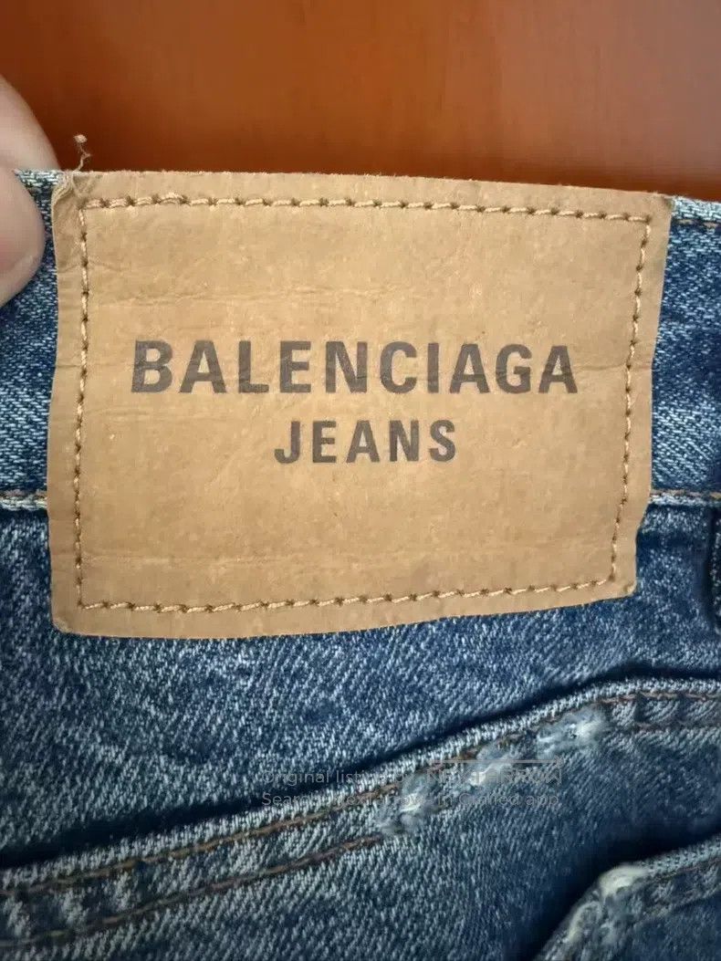Balenciaga Balenciaga size M Distressed design denim pants Size US 27 - 3 Thumbnail