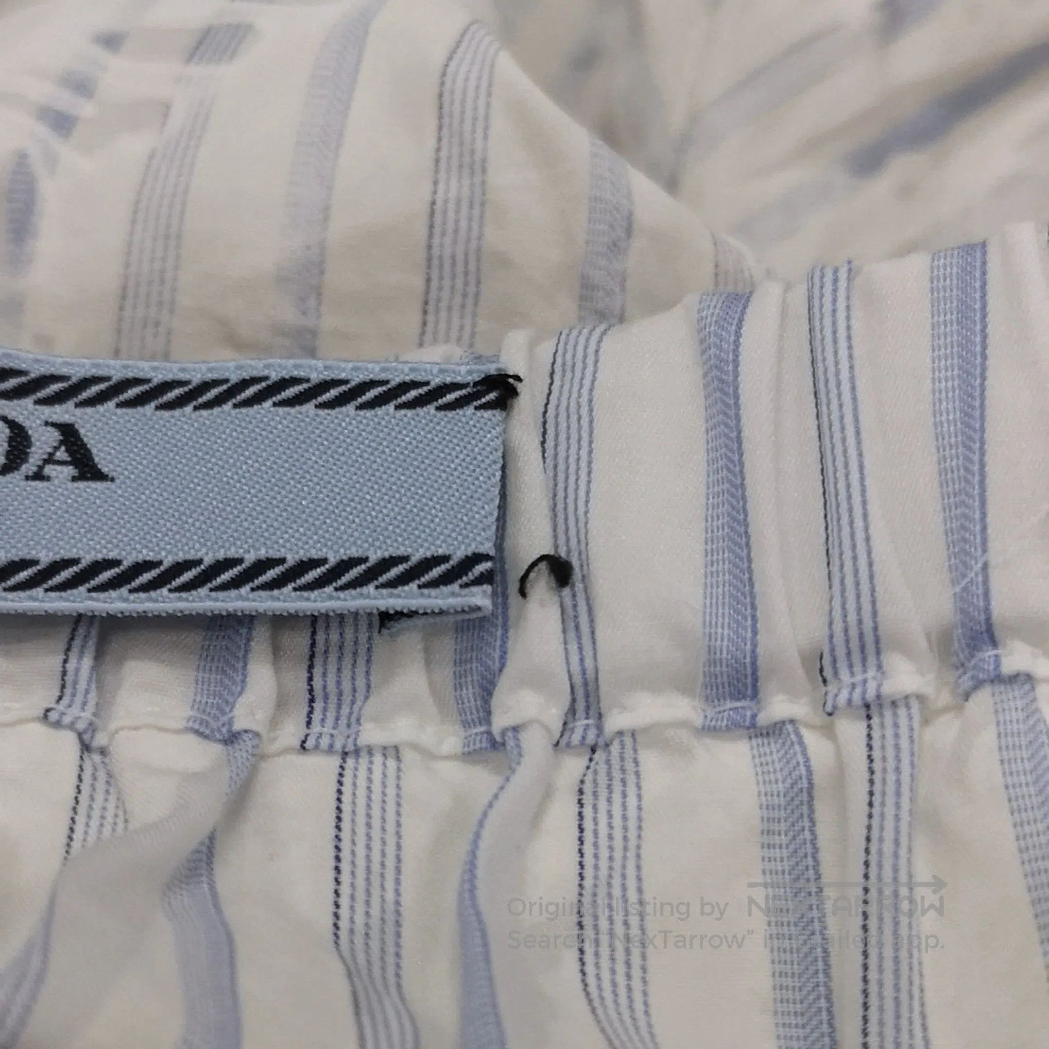Prada Prada Logo Striped Cotton Shorts in Size 4. Size 39" - 8 Thumbnail