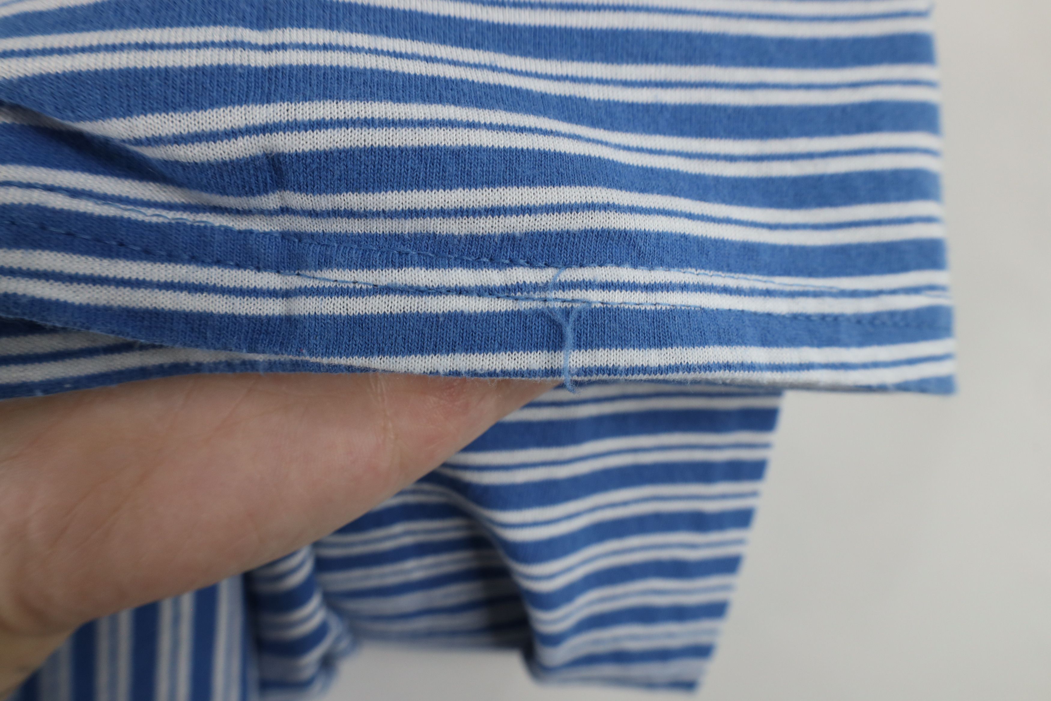 Vintage Vintage 90s Streetwear Striped Short Sleeve T-Shirt Blue Size US L / EU 52-54 / 3 - 7 Thumbnail