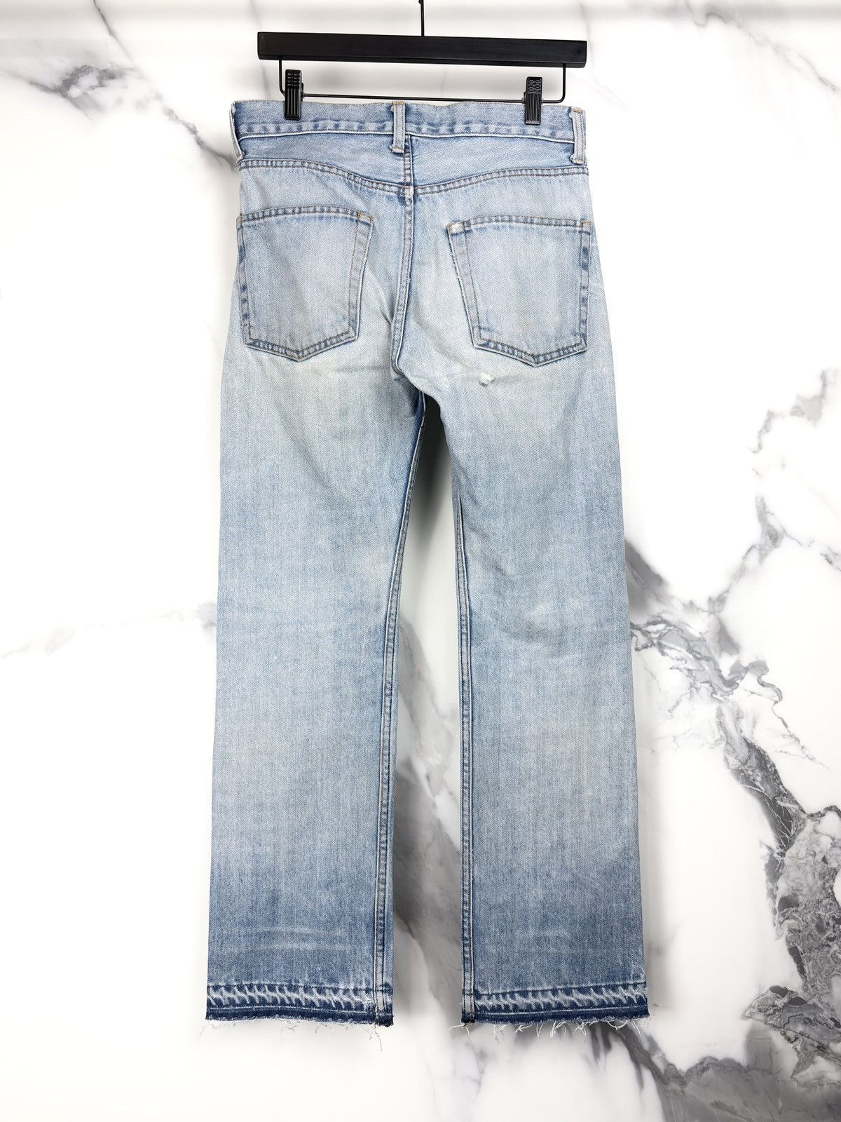 Junya Watanabe AW03 Junya Watanabe Washed Blue Faded Denim Jeans Thrashed Size US 30 / EU 46 - 2 Thumbnail