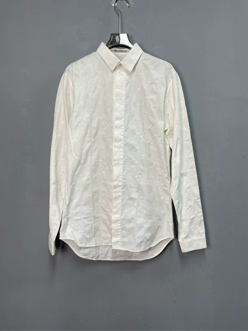 Dior Dior Size 37 Little bee embroidered full-print white shirt Size US XS / EU 42 / 0 - 1 Thumbnail