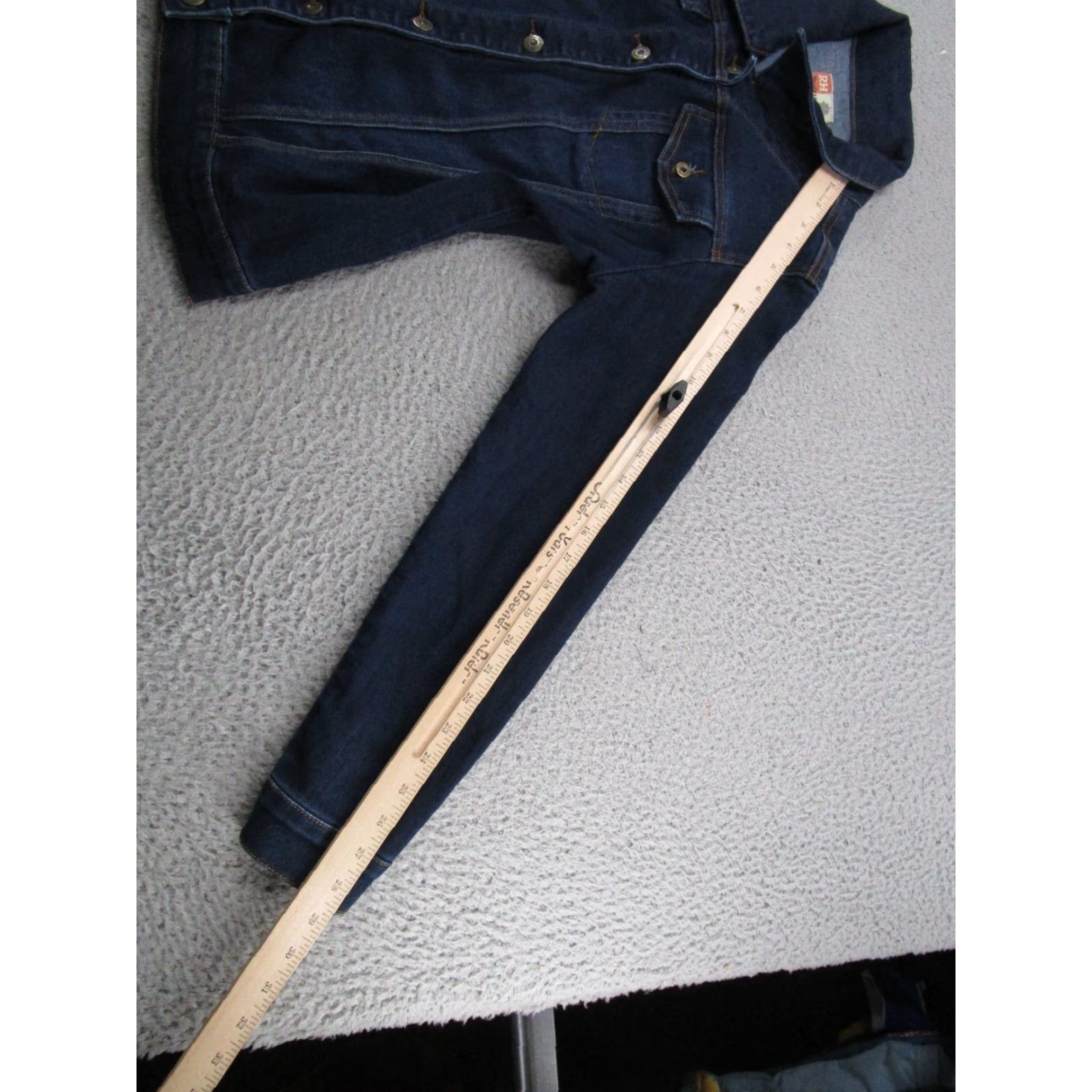 Denime Ruff Hewn Jacket Women Regular Denim Button Up Trucker Blue Size M Short Cute Casual 90s Style Mens Womens? Size M / US 6-8 / IT 42-44 - 7 Thumbnail