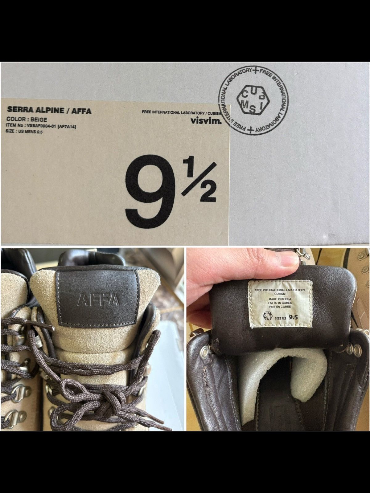 Visvim Sz 9.5 Visvim Serra Boots x Fragment Square Pattern Boots Size US 9.5 / EU 42-43 - 9 Thumbnail