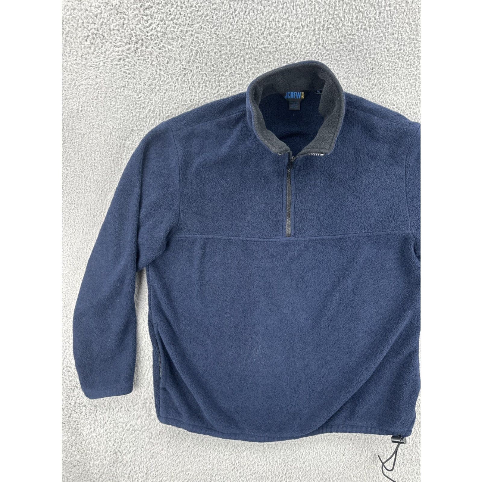 J.Crew VINTAGE J.CREW Sport Women L Blue 1/4 Zip Pullover Fleece Sweatshirt Crew Neck Zip Women Size L / US 10 / IT 46 - 3 Thumbnail