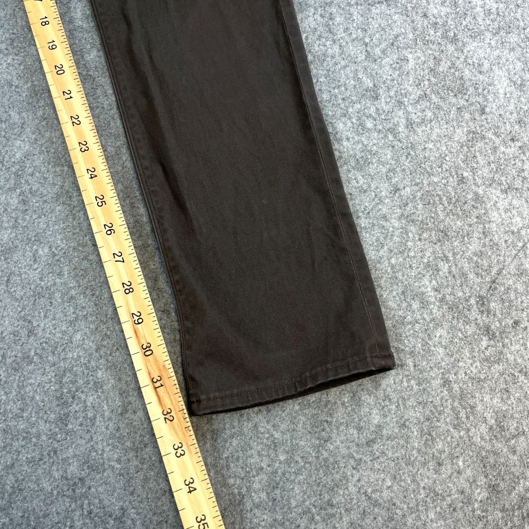 Armani ARMANI Chino Trousers Pants Slim Tapered Fit 30 Brown Cotton Elastane Flat Front 5-Pocket Mens Jeans J06 Vintage No Size US 30 / EU 46 - 4 Thumbnail