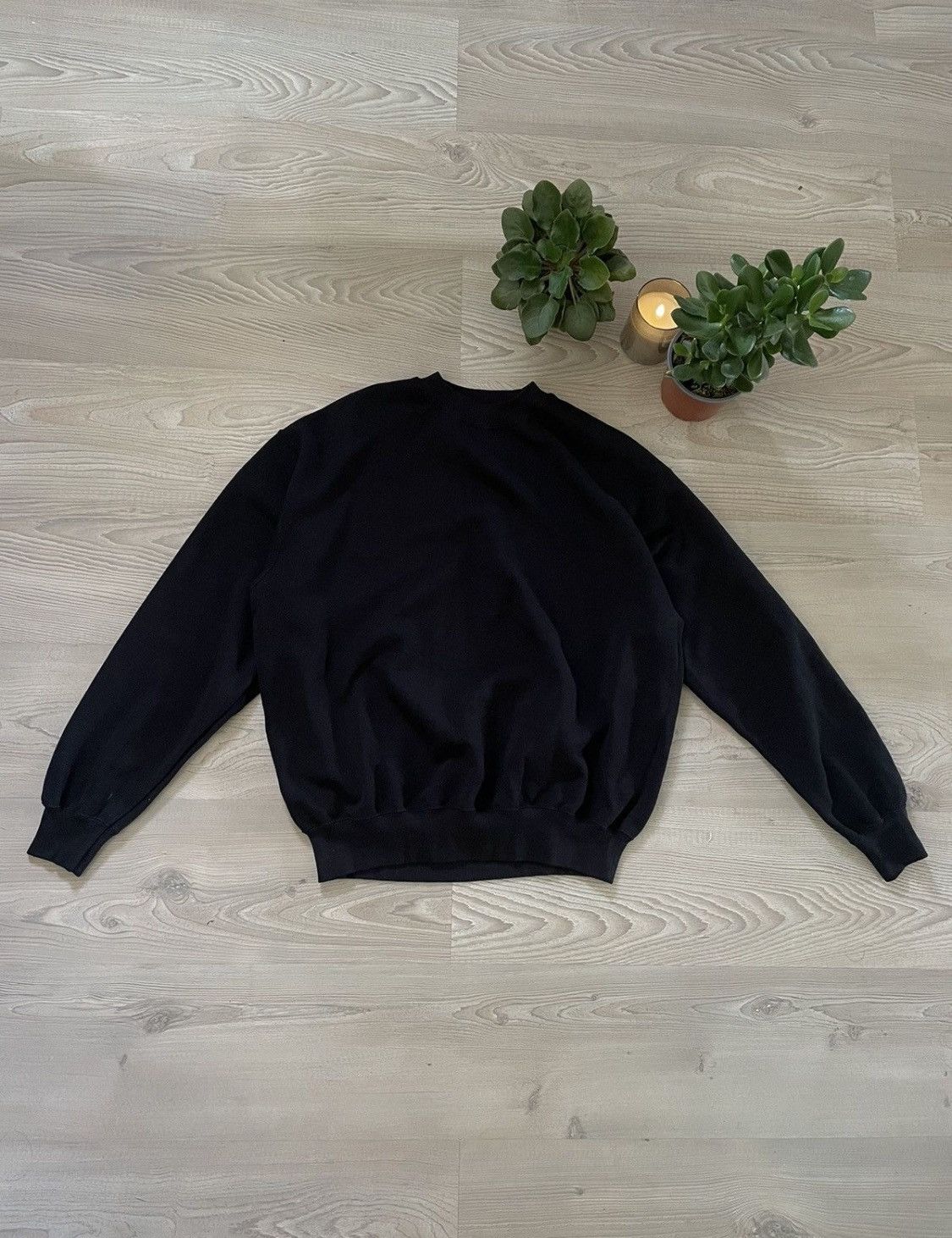 Fruit Of The Loom × Vintage Fruit Of The Loom Vintage Basic Black Sweatshirt Large Size US L / EU 52-54 / 3 - 1 Thumbnail