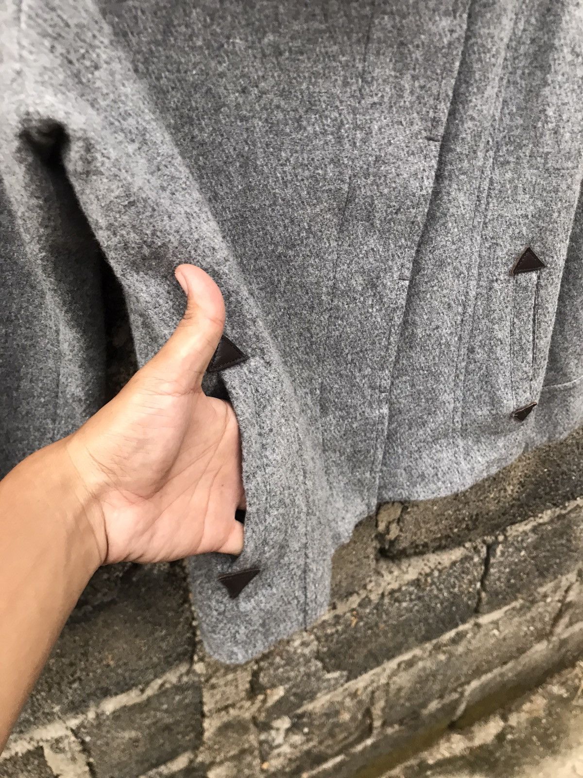 Japanese Brand 🔥Bonappetit Button Wool Cropped Jacket Size S / US 4 / IT 40 - 6 Thumbnail