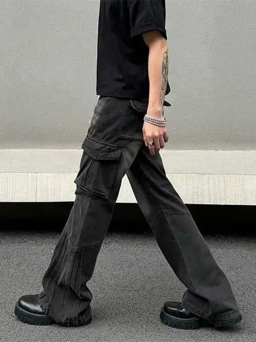VIBE Leopard print paratrooper pleated cargo wide-leg pants Size US 30 / EU 46 - 6 Thumbnail