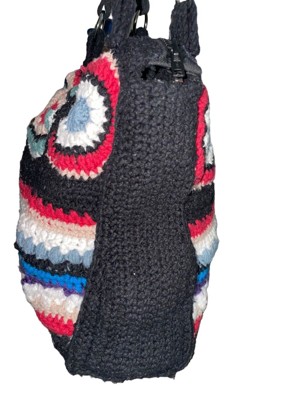 Vintage Vintage Patchwork Crochet Hand Knit Tote Size ONE SIZE - 3 Thumbnail