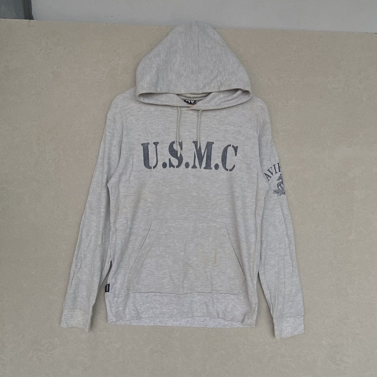 Other Vintage Avirex U.S.M.C Printed Hoodie Sweater Gray Size M Size US M / EU 48-50 / 2 - 1 Thumbnail