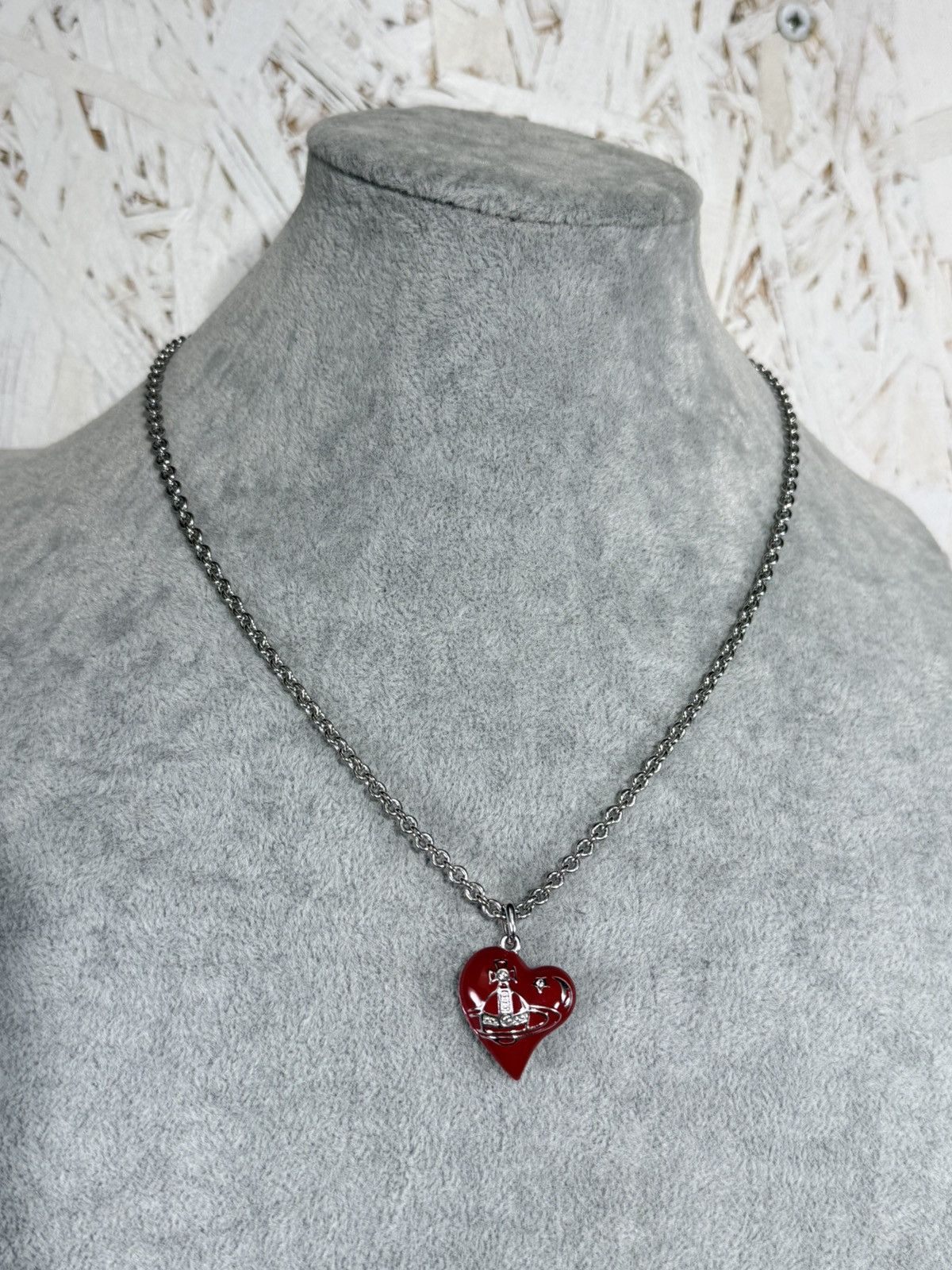Vivienne Westwood Vivienne Westwood Enamel Heart Pendant Necklace In Red Size ONE SIZE - 12 Thumbnail