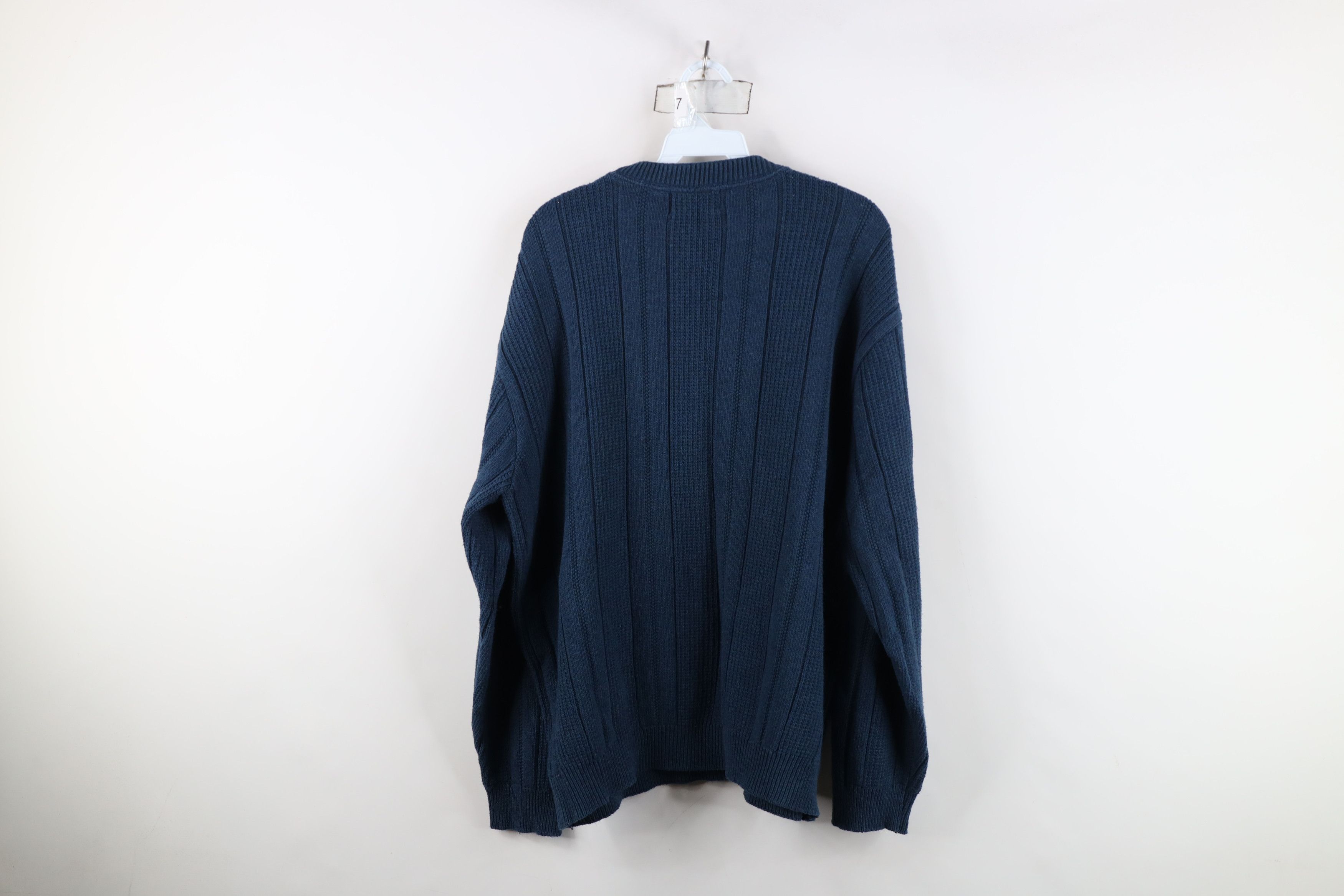 Vintage Vintage 90s Streetwear Chunky Ribbed Knit Crewneck Sweater Size US XL / EU 56 / 4 - 9 Thumbnail