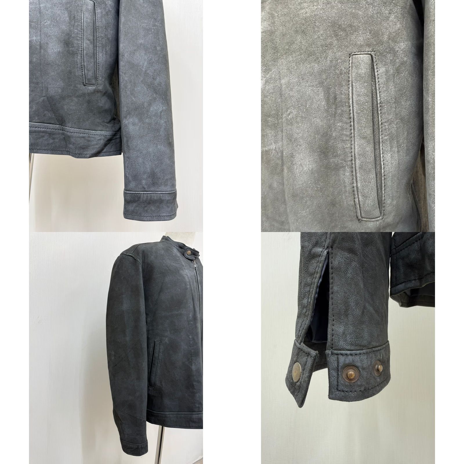 Vintage Men's Italian Sheepskin Leather Jacket Premium Soft Black Coat L Size US L / EU 52-54 / 3 - 9 Thumbnail