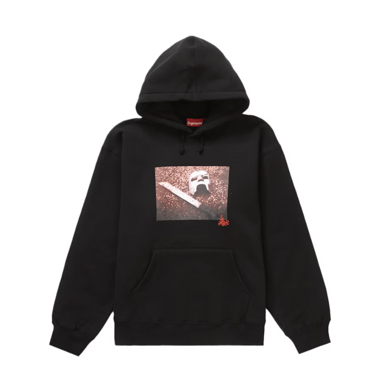 image of Supreme Mf Doom Hoodie In Black, Men's (Size XL)