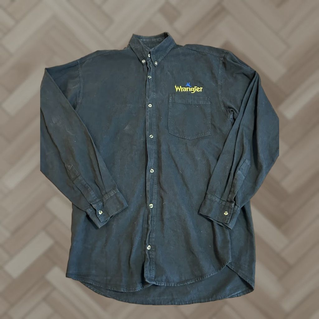 Wrangler VINTAGE Wrangler Western Cowboy Cut Black Long Sleeve Button-Down size XL Mens Shirt Size US XXL / EU 58 / 5 - 1 Thumbnail