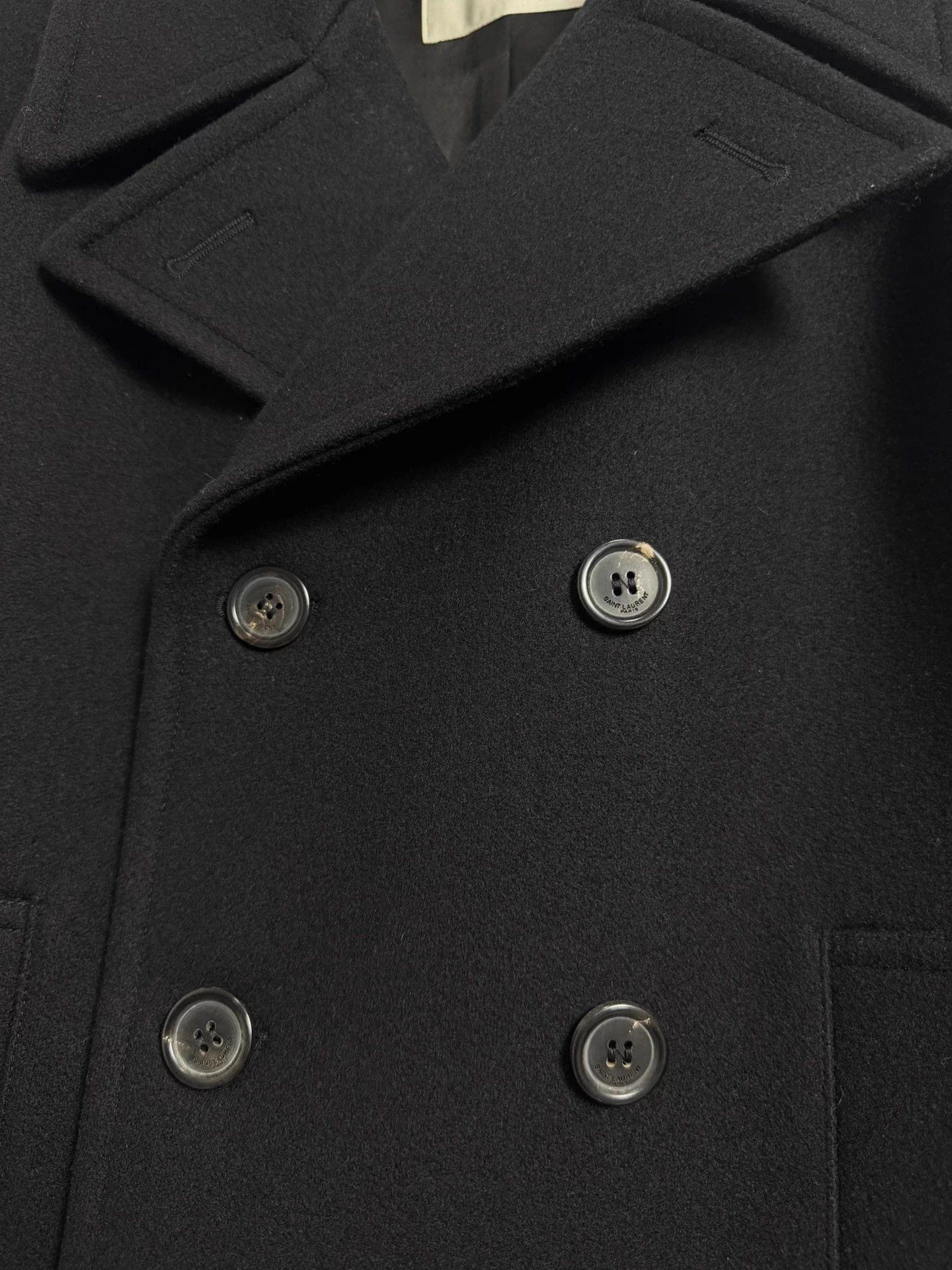 Saint Laurent Paris SLP 21FW black double breasted navy wool coat 46 Size US S / EU 44-46 / 1 - 2 Thumbnail