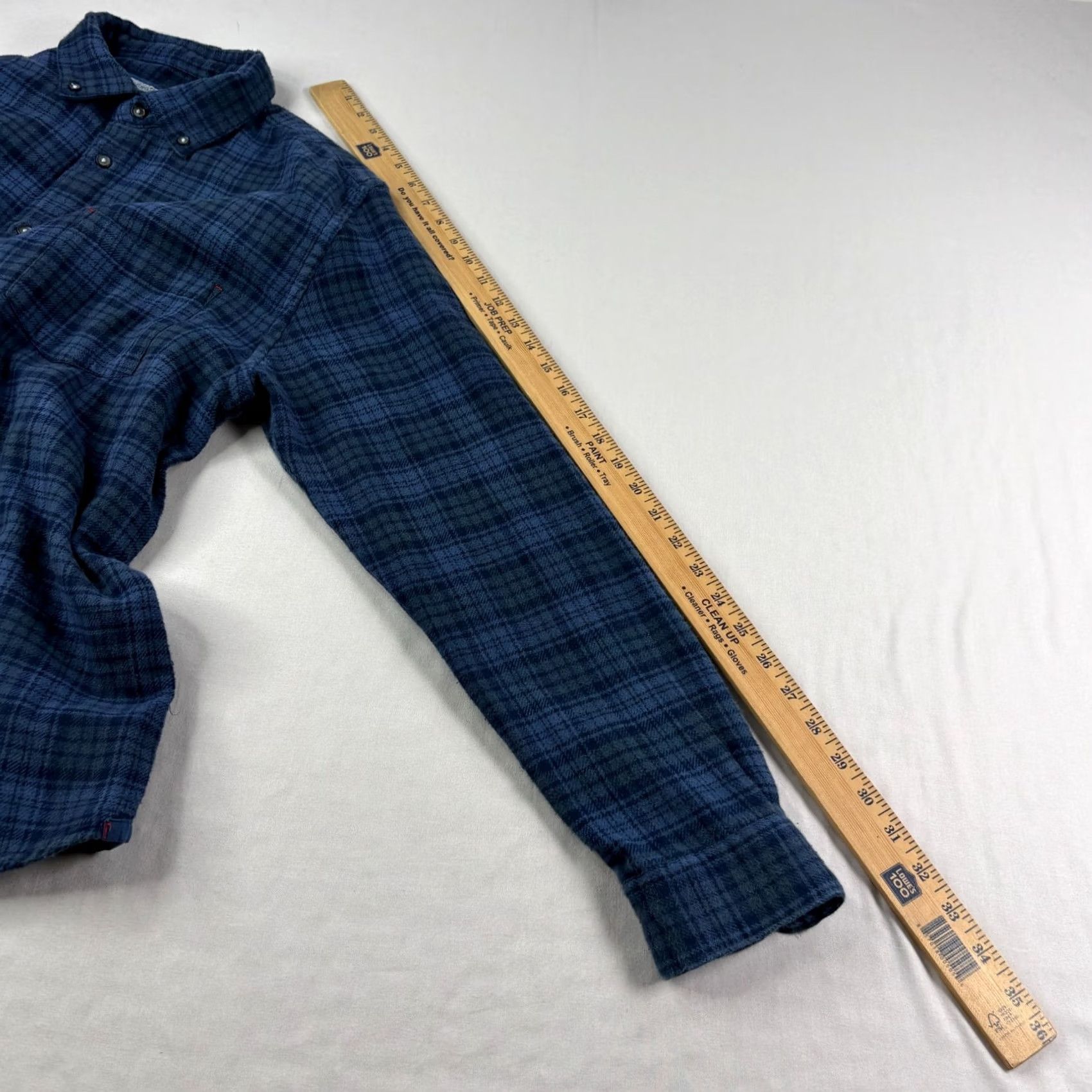 Carbon Carbon Flannel Shirt Mens Large Blue Plaid Button Up Casual Pocket Size US L / EU 52-54 / 3 - 6 Thumbnail