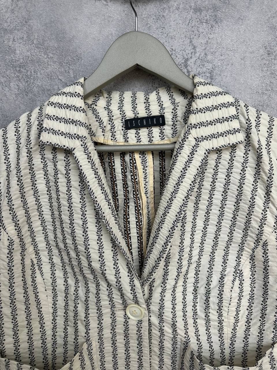 OSKA Ischiko by Oska Floral Striped Jacket Soft Blazer Lagenlook Size L / US 10 / IT 46 - 3 Thumbnail