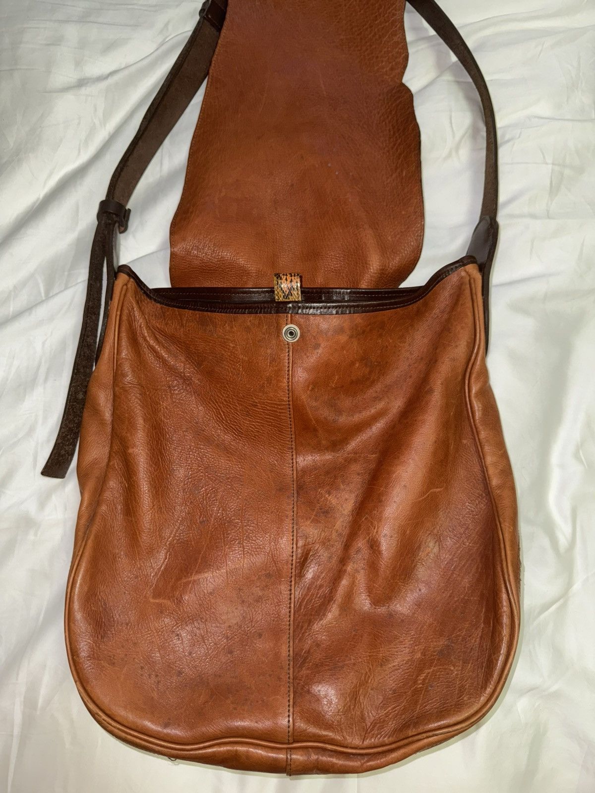 Isamu Katayama Backlash Isamu Katayama Backlash Python Leather Messenger Bag Size ONE SIZE - 3 Thumbnail