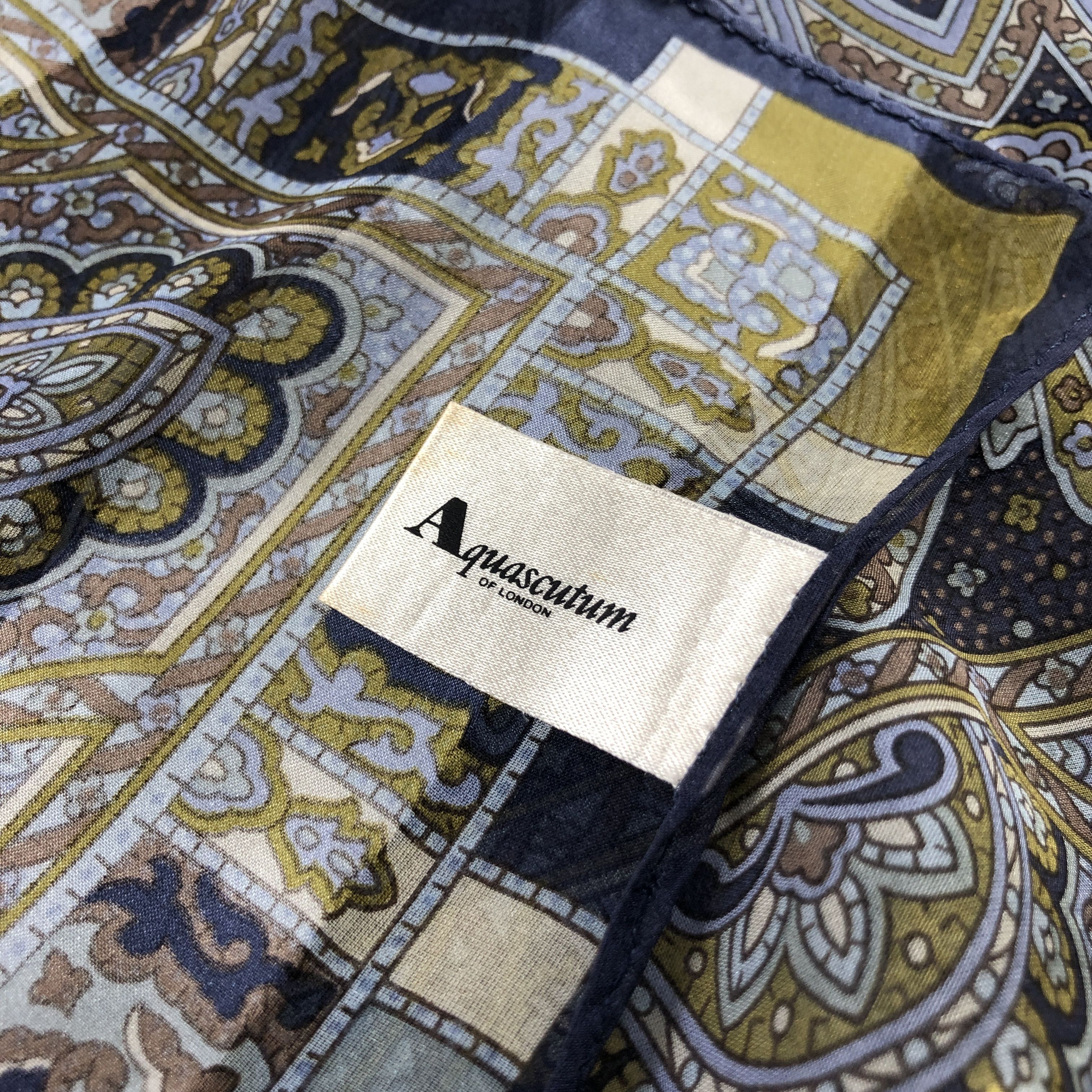 Aquascutum Aquascutum Paisley Silk Scarf M1194 Size ONE SIZE - 5 Thumbnail