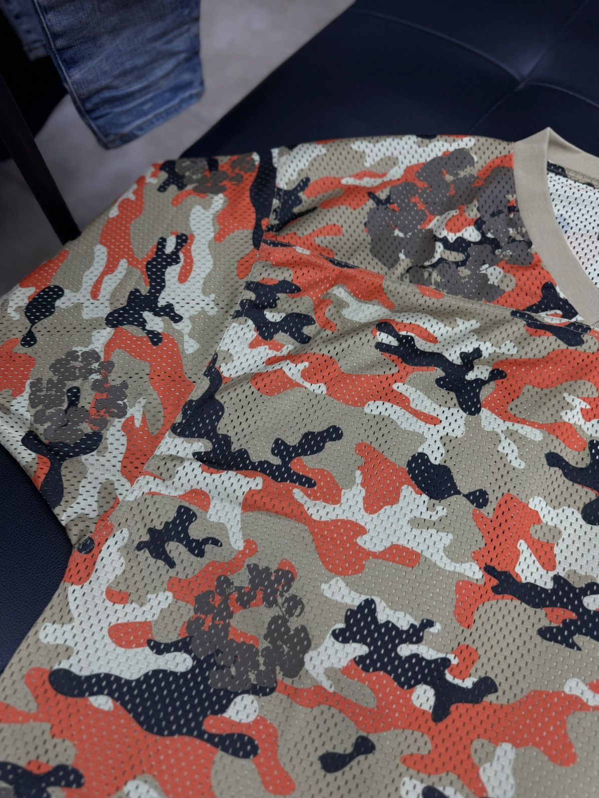 DENIM TEARS Denim Tears Tan Orange Camo Cotton Wreath Jersey (L) (NEW) Size US L / EU 52-54 / 3 - 5 Thumbnail
