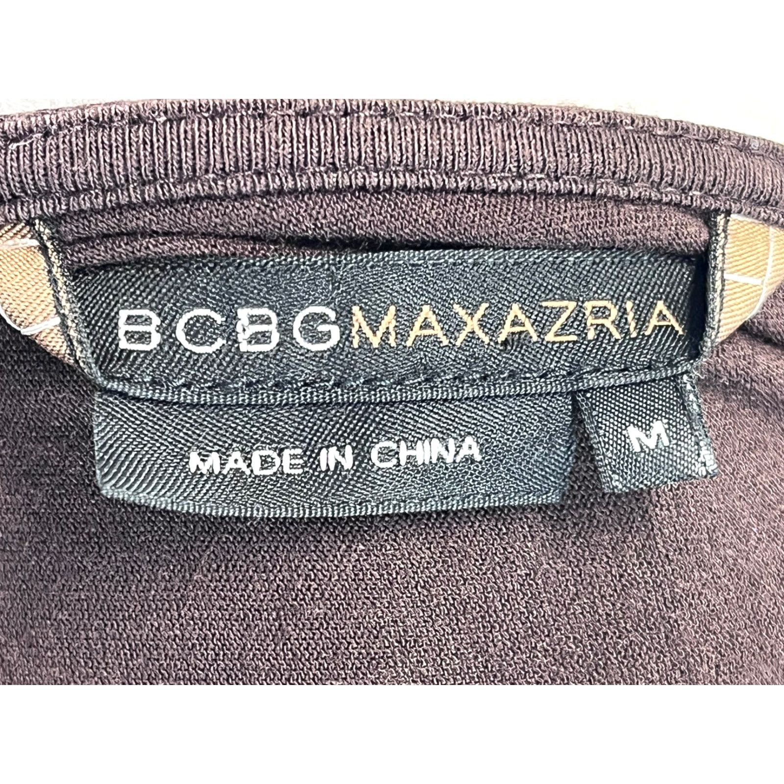 Bcbgmaxazria BCBGMAXAZRIA Dress V-Neck Midi Flutter Sleeve Jersey Brown M Women Casual Slim Stretch GUC Size M / US 6-8 / IT 42-44 - 6 Thumbnail