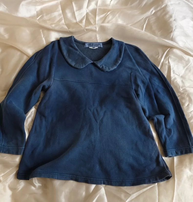 Comme des Garcons Comme Des Garcons Navy blue decolorized hoodie 2503-Nextarr Size XS / US 0-2 / IT 36-38 - 1 Thumbnail