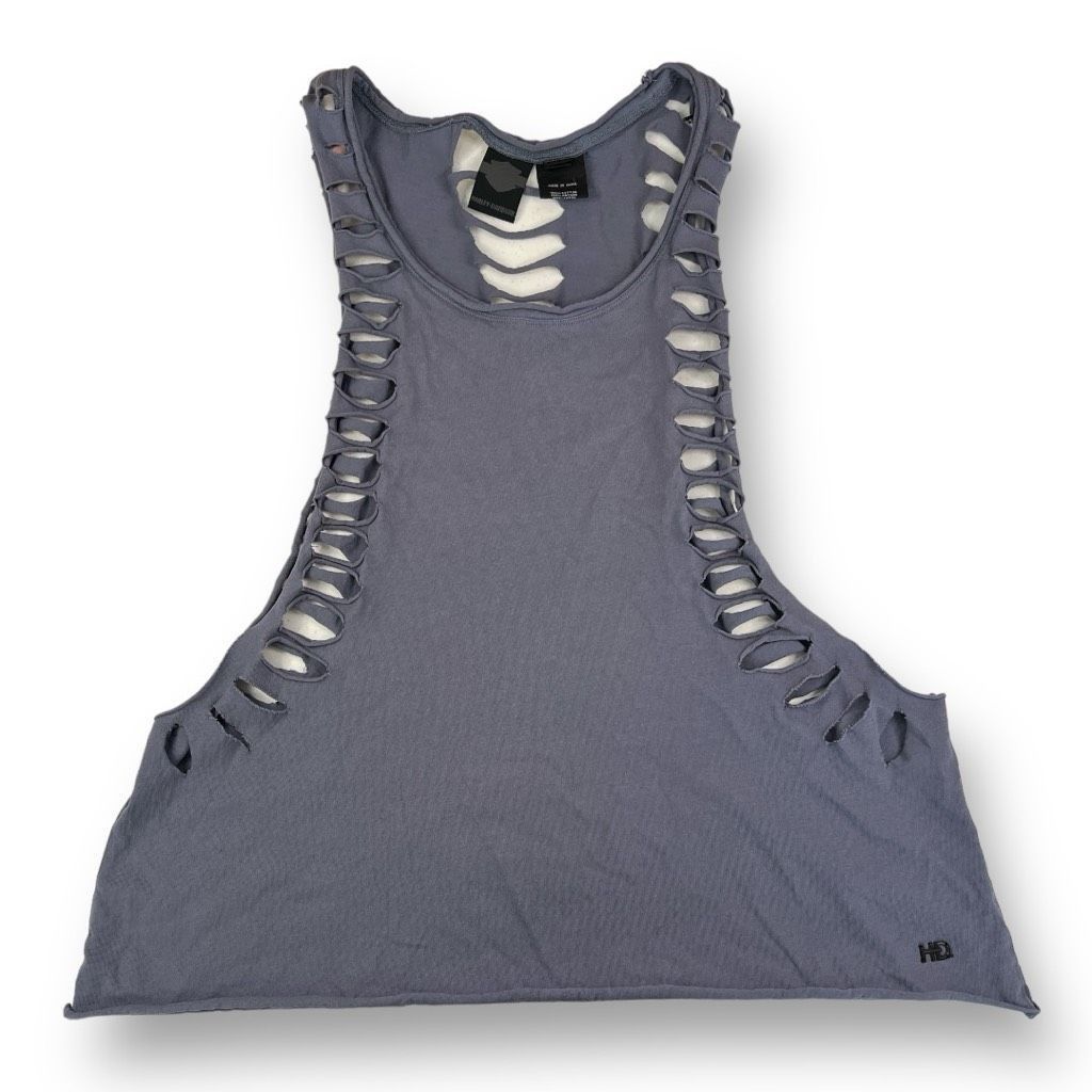 Harley Davidson Harley Davidson Cut Distressed Tank Top Size Extra Extra Lar Size XXL / US 16-18 / IT 52-54 - 1 Thumbnail