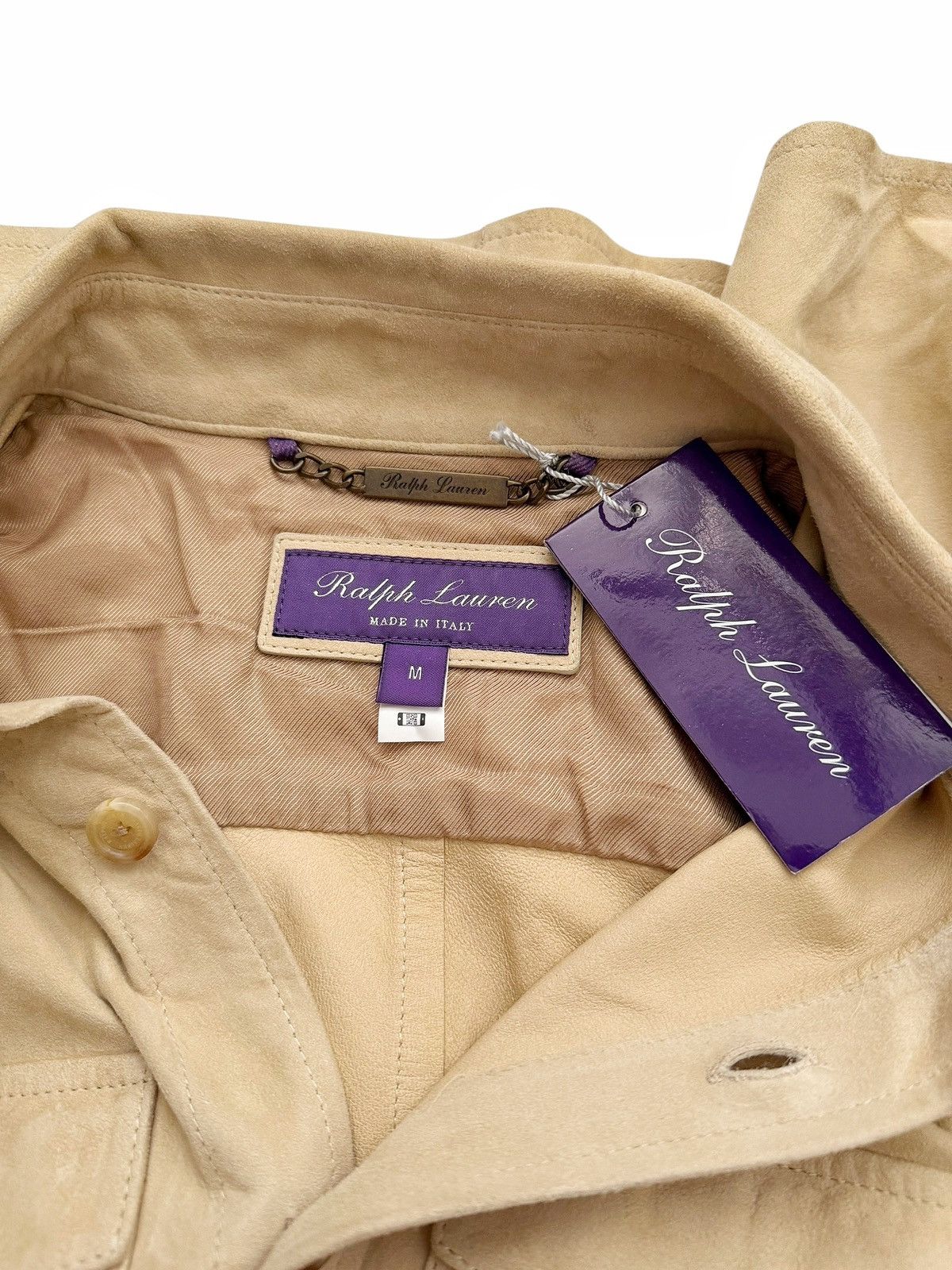 Ralph Lauren Purple Label $2,495 Overshirt Leather Suede Size US M / EU 48-50 / 2 - 5 Thumbnail