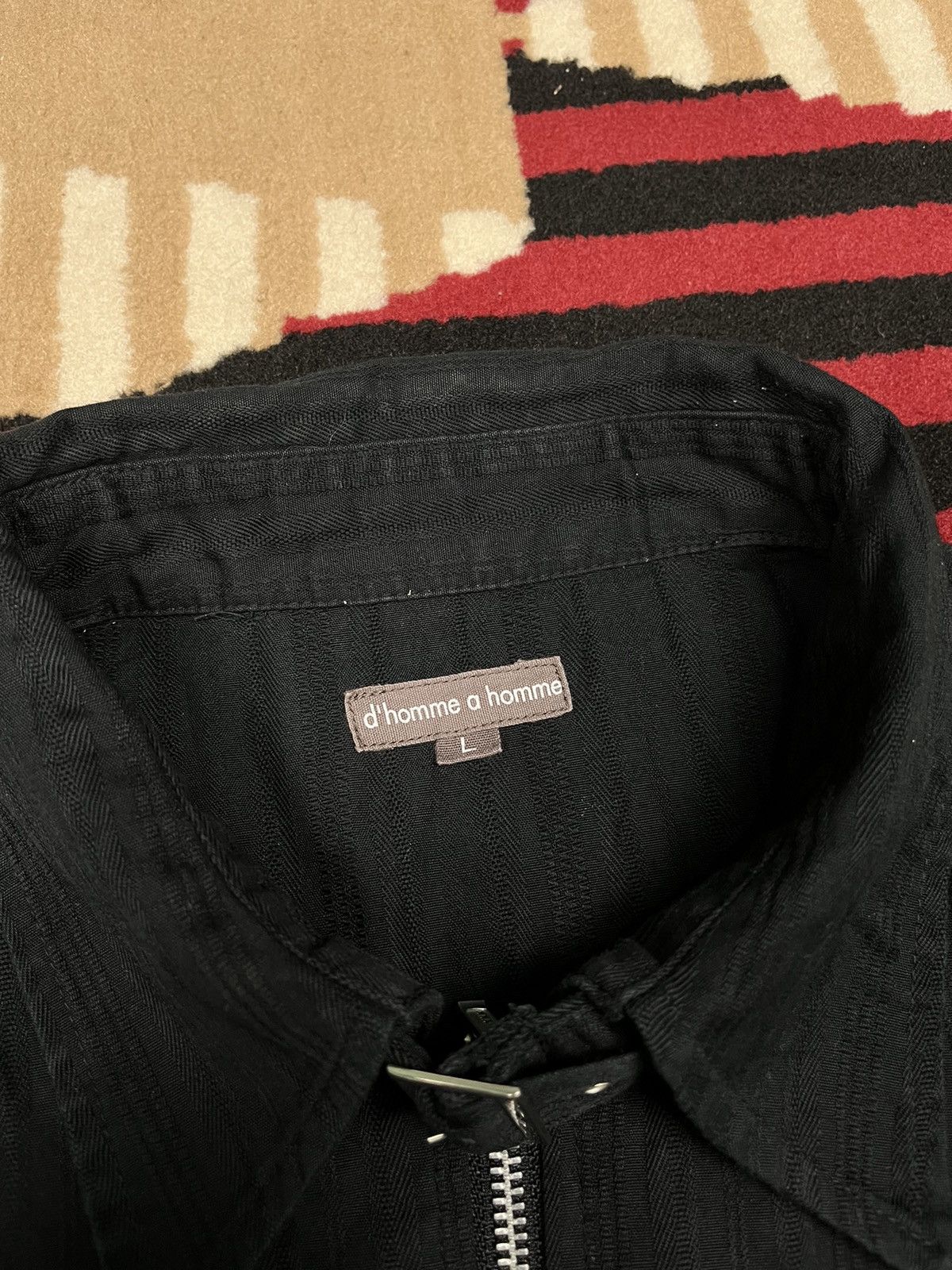 Japanese Brand D’Homme A Homme Black Zipper Shirt Size US M / EU 48-50 / 2 - 6 Thumbnail