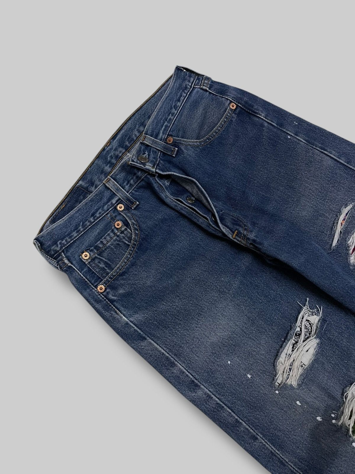 Levi's Vintage Clothing Vintage 90s Og Levis Original 501 Splash Sukan Distressed Size US 28 / EU 44 - 9 Thumbnail