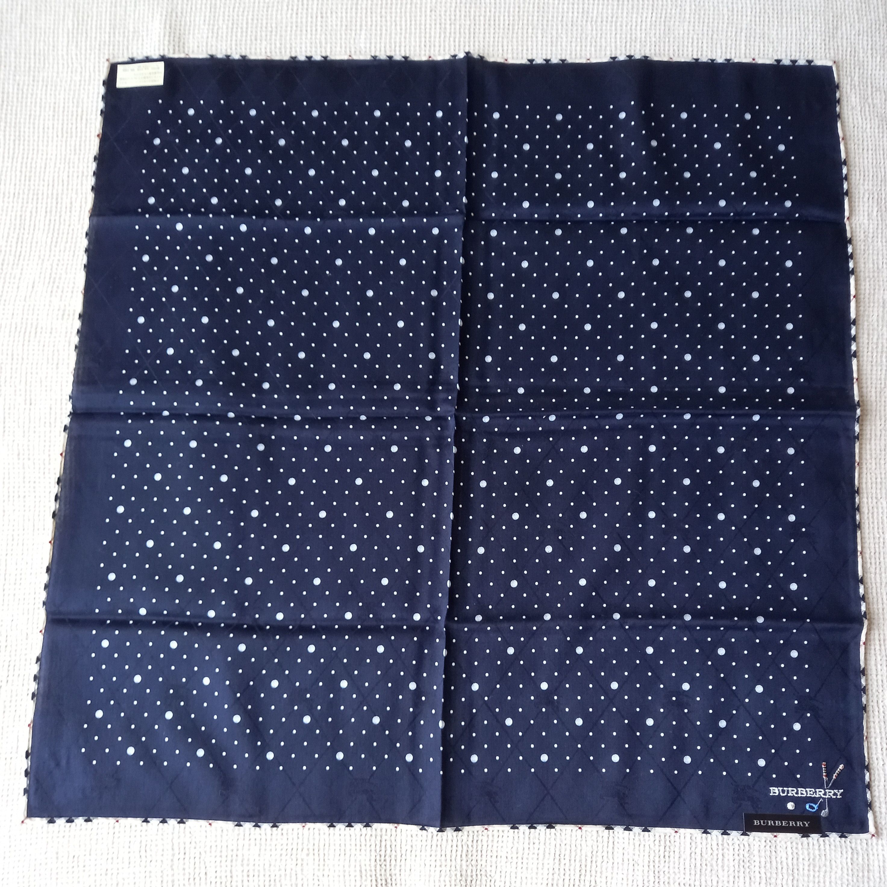 Burberry × Vintage NEW Japan Burberry bandana handkerchief polka dot golf club Size ONE SIZE - 3 Thumbnail