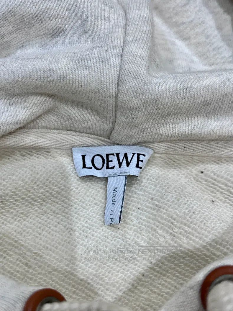 Loewe Loewe Logo Patch Hooded Sweatshirt, Off White Size XS / US 0-2 / IT 36-38 - 3 Thumbnail