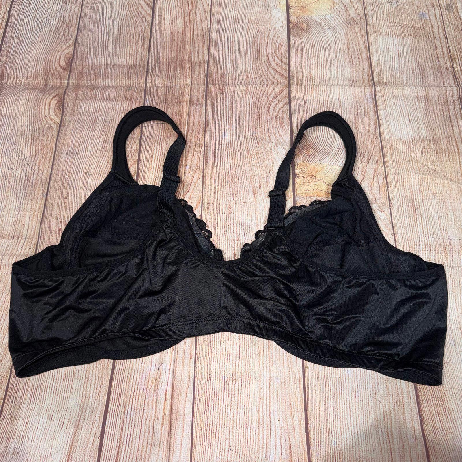 Other Black Lace Trim 48C Bra with Adjustable Straps Size ONE SIZE - 5 Thumbnail