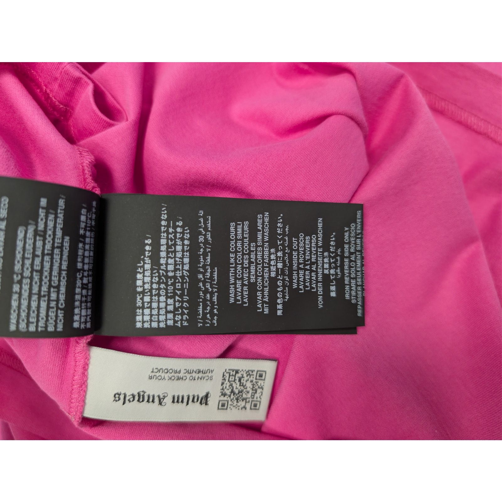 Palm Angels o1rshd1 Embroidered Logo Slim T-Shirt in Fuchsia Pink/Black Size US XL / EU 56 / 4 - 19 Thumbnail