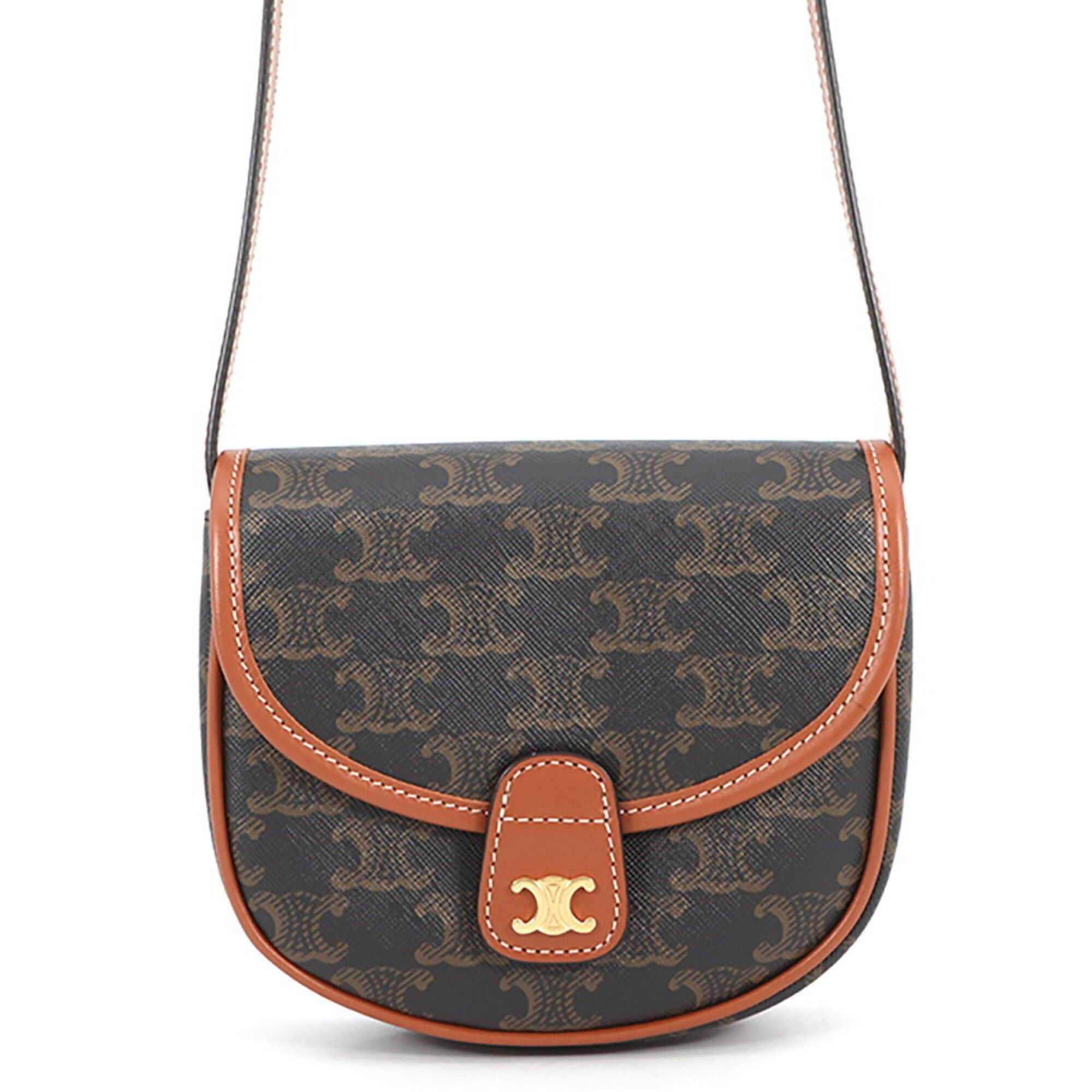 Celine Celine Shoulder Bag Mini Besace Triomphe 196702BZJ.04LU CELINE Handbag Pouch Size ONE SIZE - 1 Thumbnail