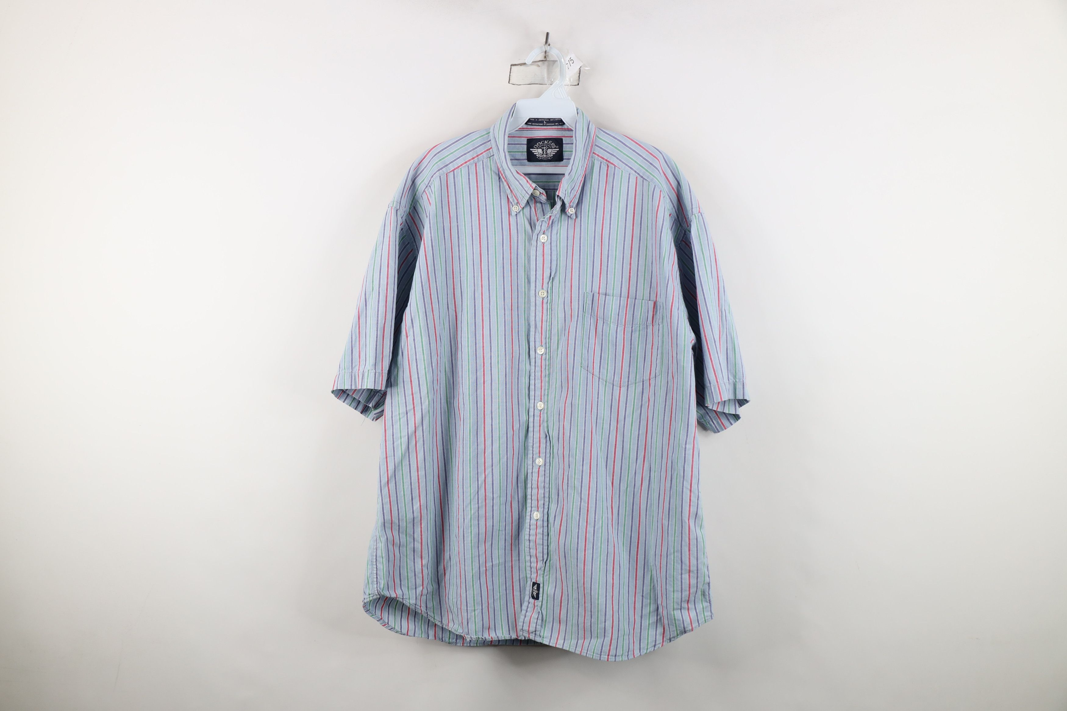 Vintage Vintage 90s Streetwear Short Sleeve Button Down Shirt Size US L / EU 52-54 / 3 - 1 Thumbnail